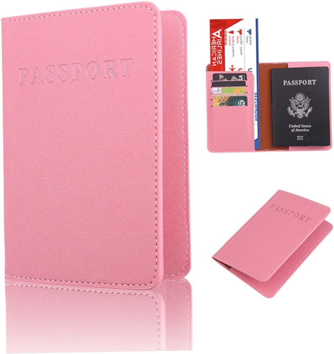 HAPINARY 6Pcs Multi-Functional Passport Holder Pouch Pu Leather Case Magnetic Clasp Key Pouch Travel Wallet image number 4