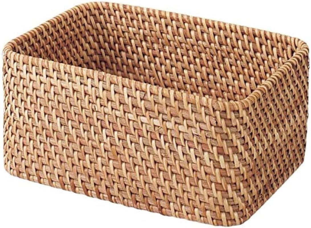 MUJI 47381238 Overlapping Rattan Rectangular Box, Small (V), Approx. Width 10.2 X Depth 7.1 X Height 4.7 Inches (26 X 18 X 12 Cm) image number 4