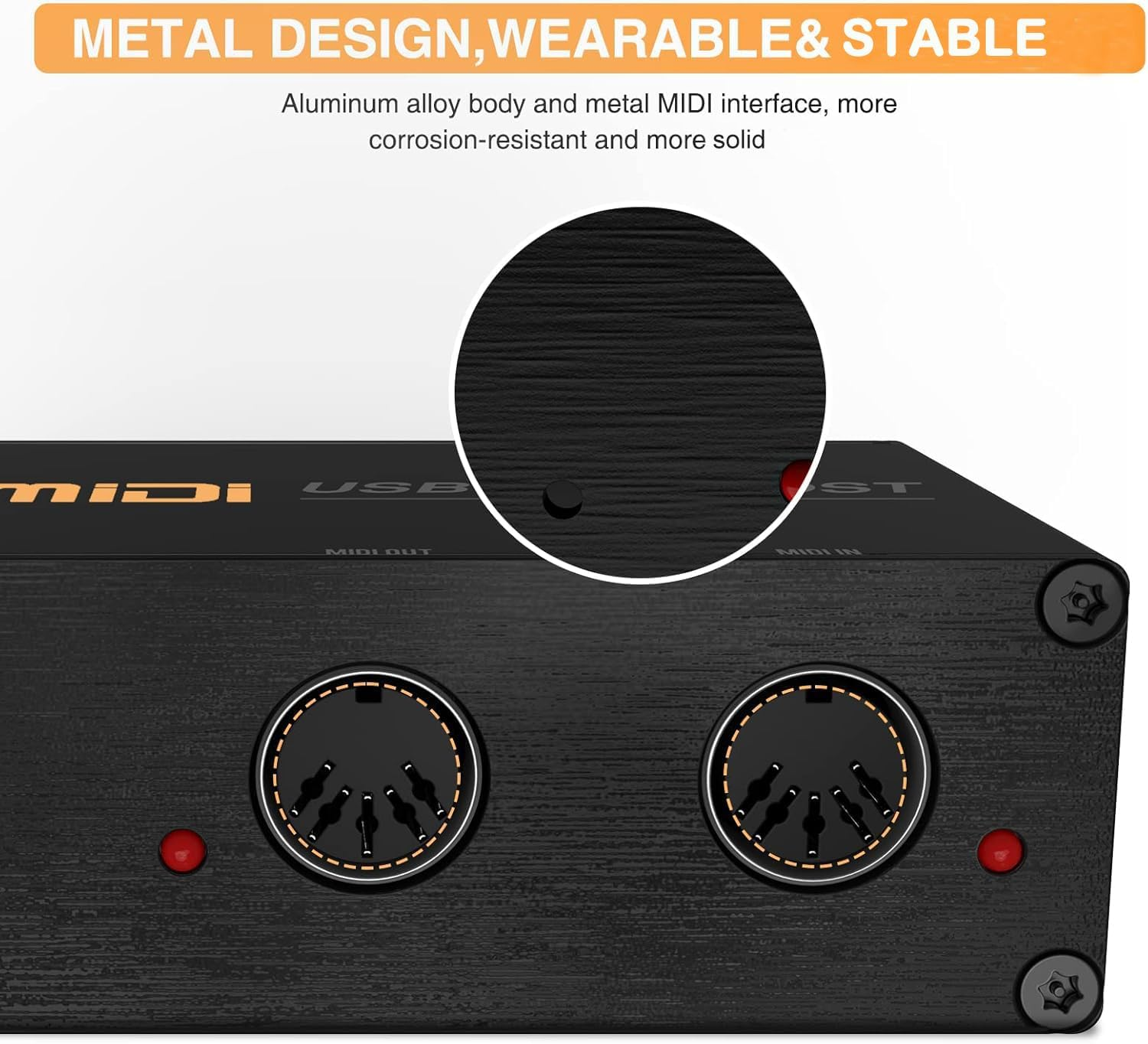 CAMOLA USB MIDI Host Box High Speed USB to MIDI Converter MIDI Interface(Umh-21) image number 6