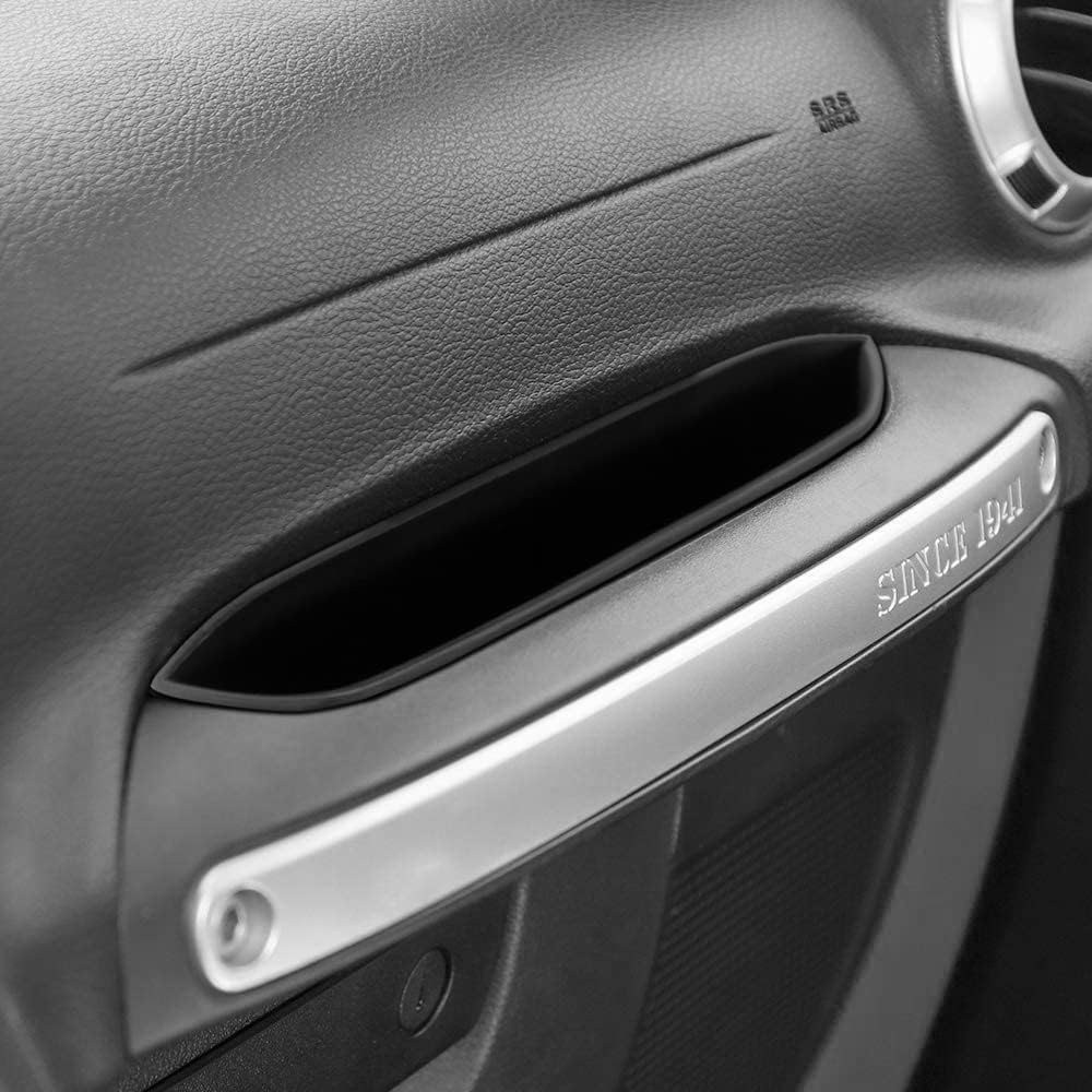RESTBONE Compatible with Wrangler Accessories 2011-2018 Jeep Wrangler JK JKU Car 2 4 Door Passenger Storage Tray Organizer Grab Handle Accessory Box image number 5