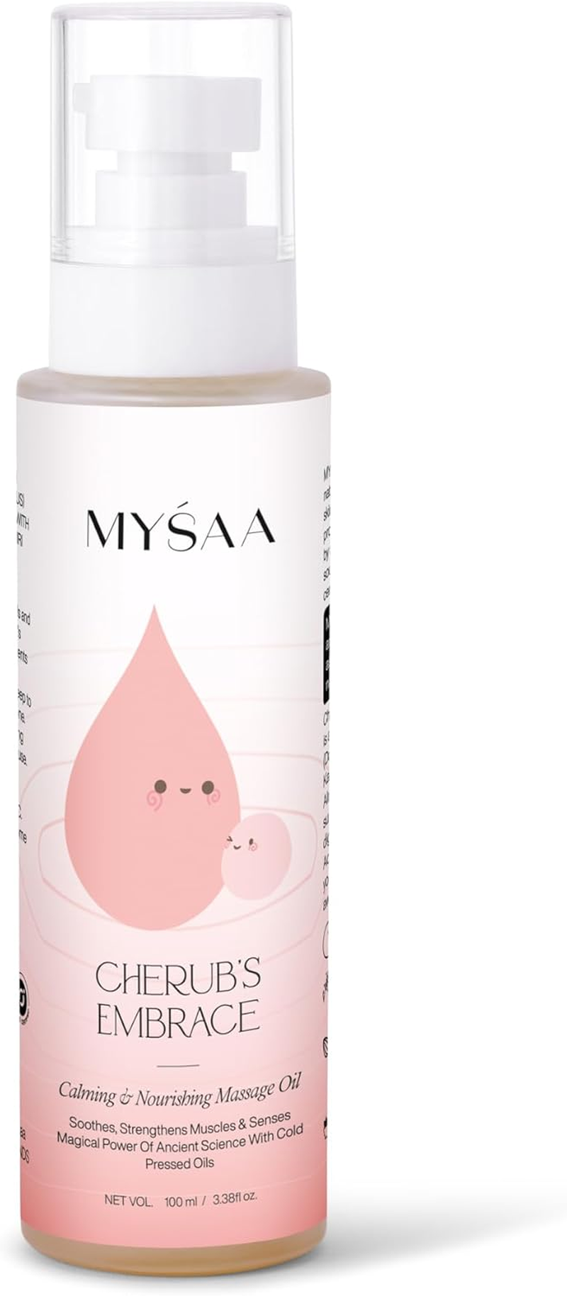 MYŚAA | Cherub Embrace Calming & Nourishing | Baby Masage Oil - All Skin Type | Even Sensitive Skin | with Herbs and Almond Oil with Kashmiri Lavender - 100 ML image number 2