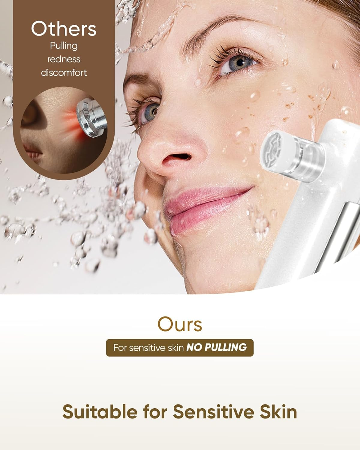 Kingdo 4-In-1 Microdermabrasion Machine Professional-Gentle Exfoliator, Hydrating Mist, Pore Vacuum & LED Mirror-At-Home Spa Beauty Device for Sensitive Skin image number 1