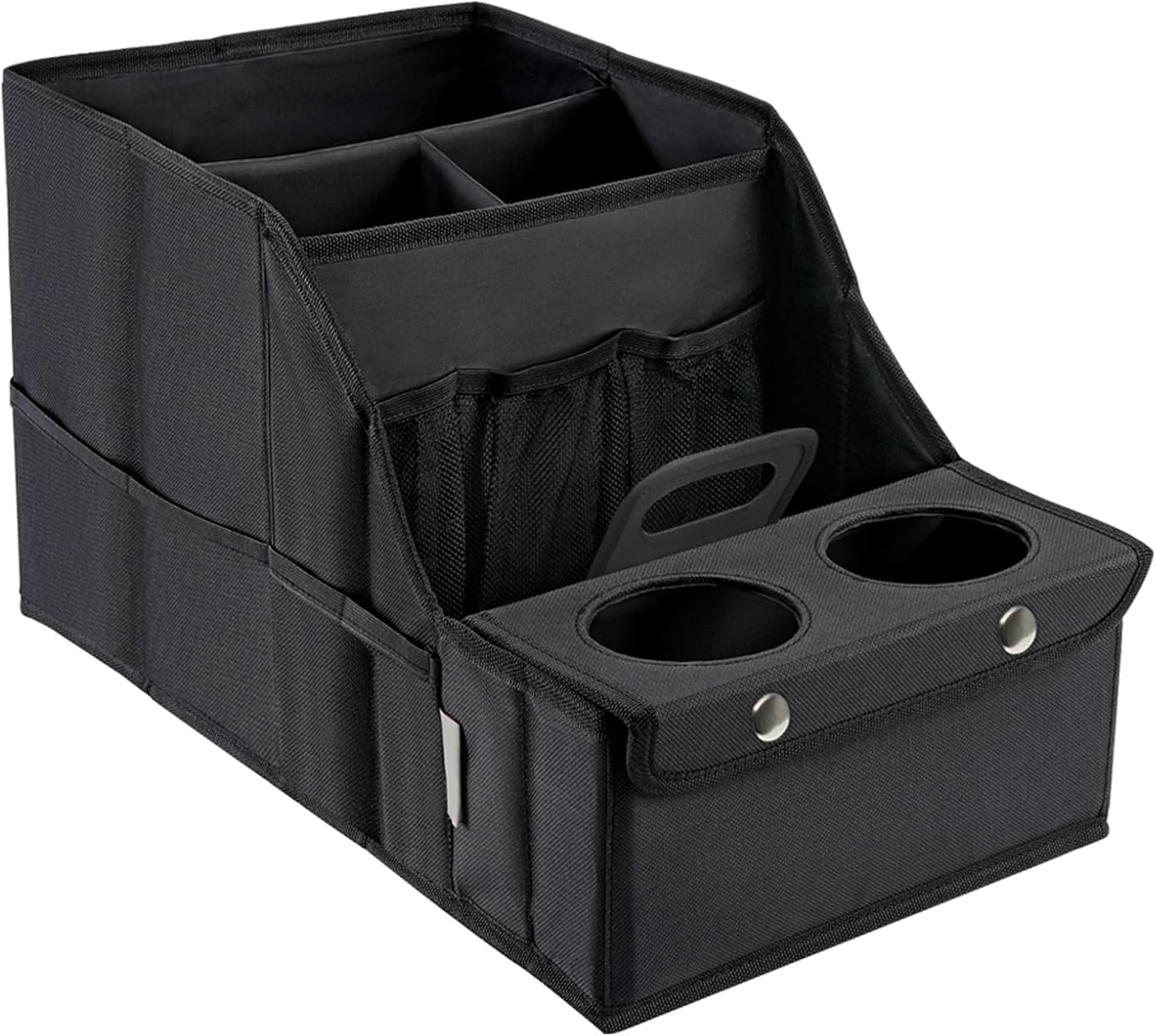 Car Seat Organizer Backseat Car Storage Box, Foldable Vehicles Organizer with 11 Storages Compartments & 2 Cup Holders, Travel Car Storage Basket for Truck Trunk Van image number 2