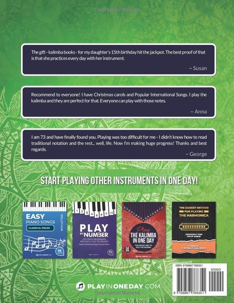 Play the Kalimba in One Day. Simple Songs for Children and Beginners.: Tabs & Videos