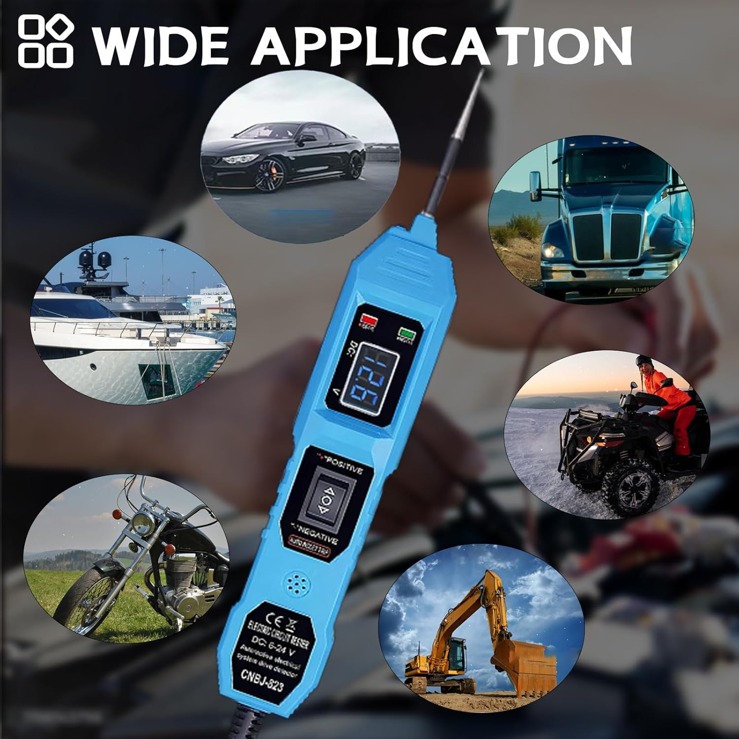 Power Circuit Probe Tester, 3.5V-36V DC Multifunctional Car Circuit Tester, Power Fuse & Voltage Tester with Test Light, Automotive Circuit Breake Finder Tool for Continuity Testing image number 2