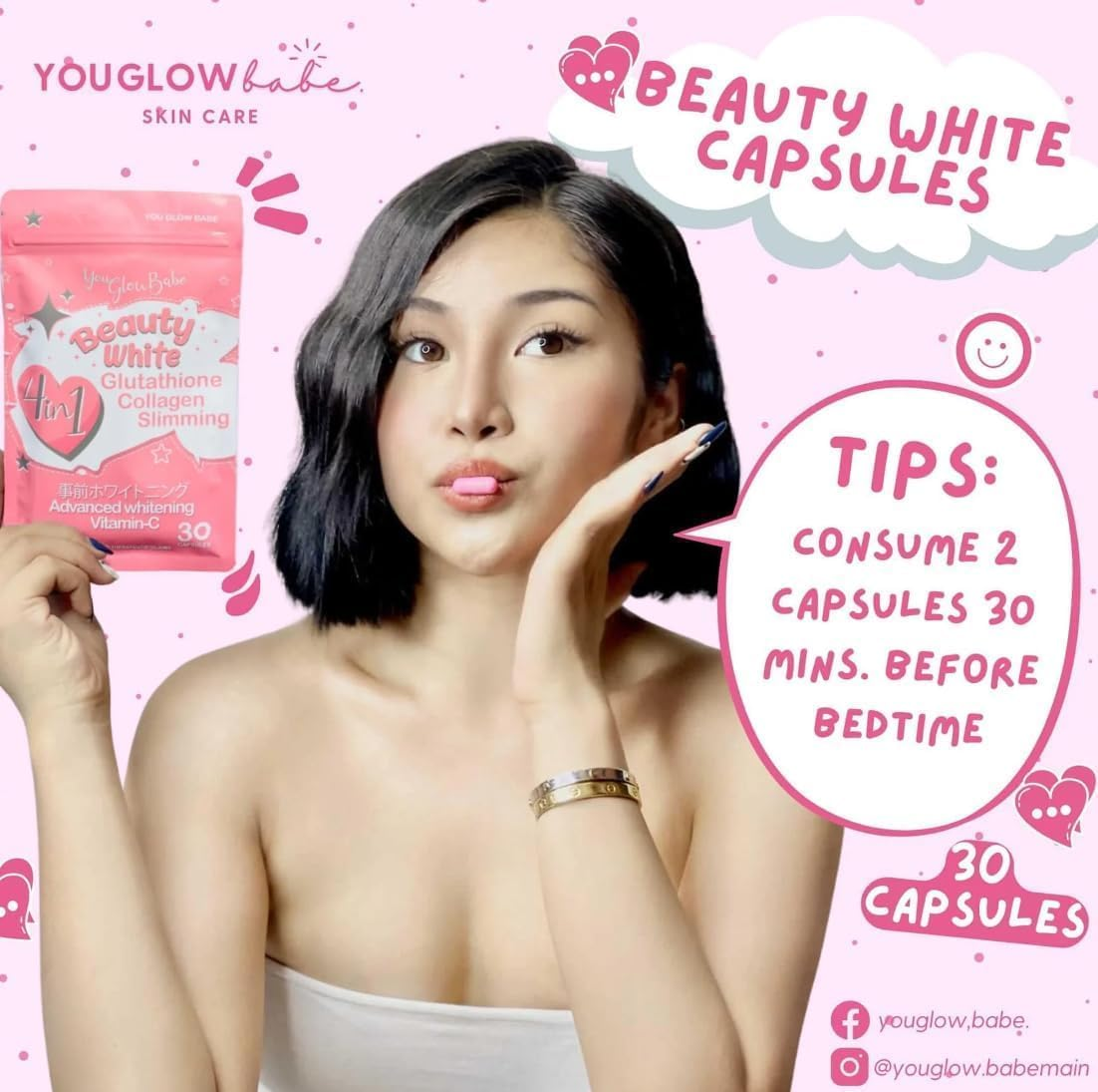 You Glow Babe Beauty White 30 Capsules image number 4