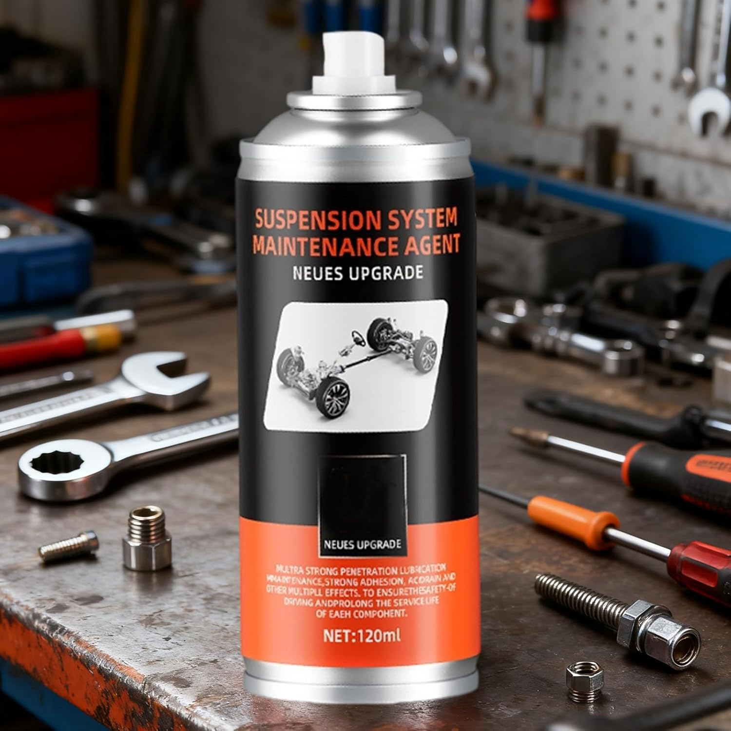 Chassis Grease - 120ML Drivetrain Maintenance Lube | Suspension System Bushing Lubricant Spray,For Suspension System Trailer Transmission Shock Absorber Bushing image number 2