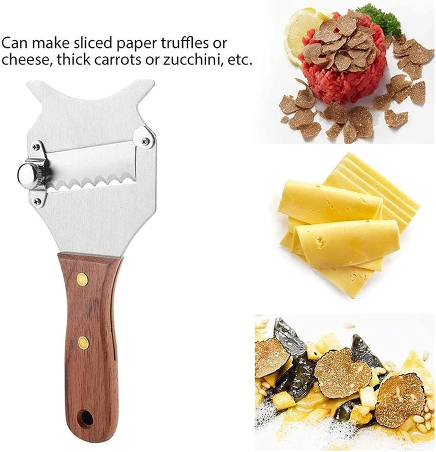 ZARSIO Truffle Slicer Cheese Chocolate Truffle Shaver Cutter with Adjustable Blade image number 5