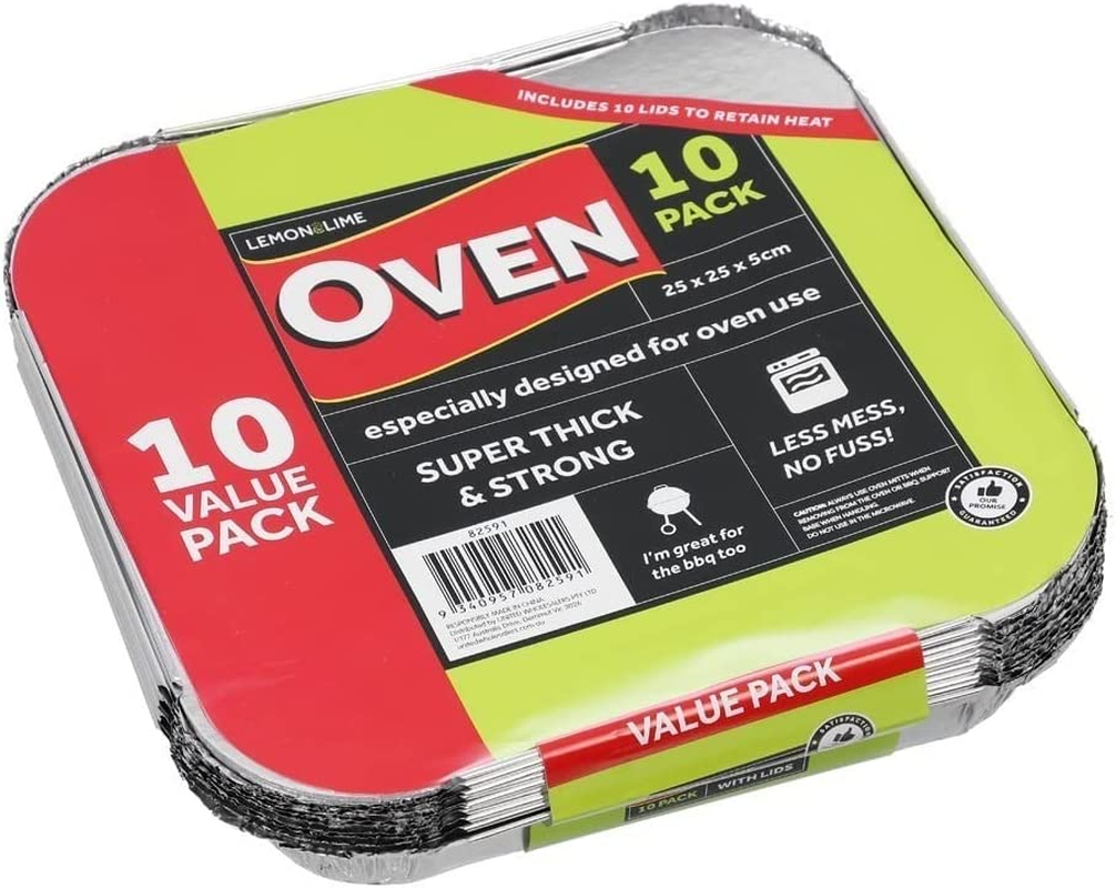 Lemon & Lime Foil Tray with Lids (Pack of 10) image number 2