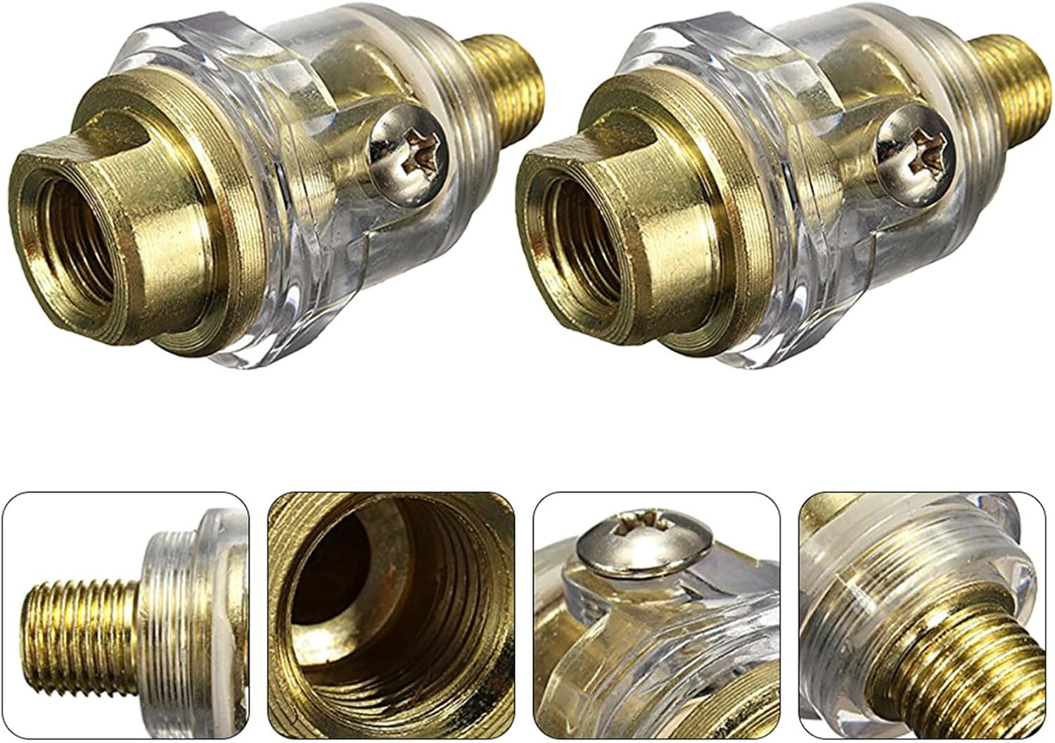 Angoily 2Pcs Pneumatic Oil Filling Injector Mini 1/4 In-Line Lubricating Oil Injector Accessory for Air Tools Pneumatic Applying Tool Compatible Industrial Equipment image number 3