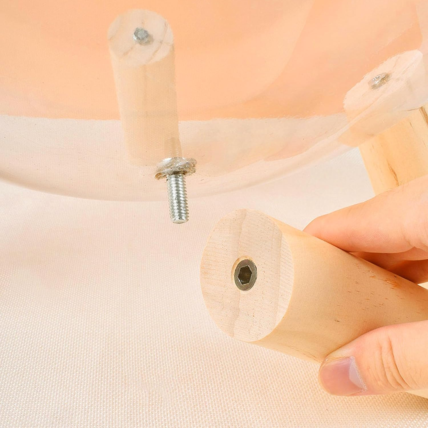 Wooden Cat Bed Capsule,Clear Capsule Cat Bed Stable Safe Durable Stylish Wood Elevated Transparent Cat Bed with Cushion for Kitten image number 4