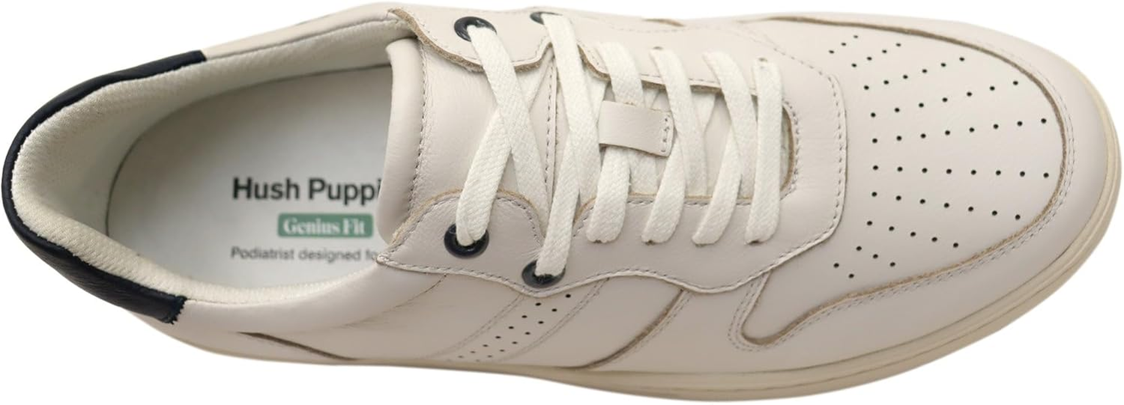 Hush Puppies Mens Swing off White/Navy Casual Sneaker 8 Dress Shoes image number 1