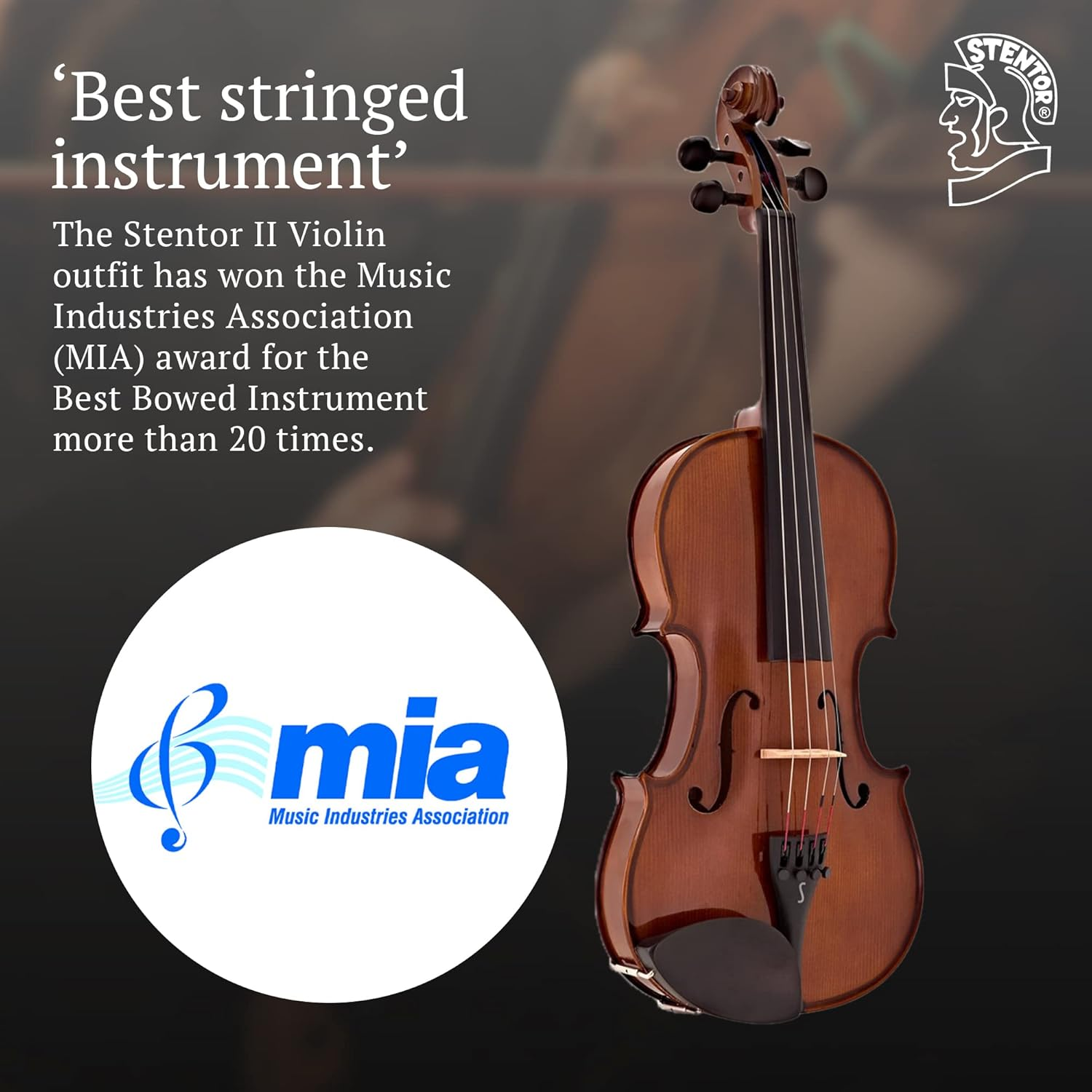 Stentor, 4-String Violin, Brown,Red (1500 4/4) image number 1