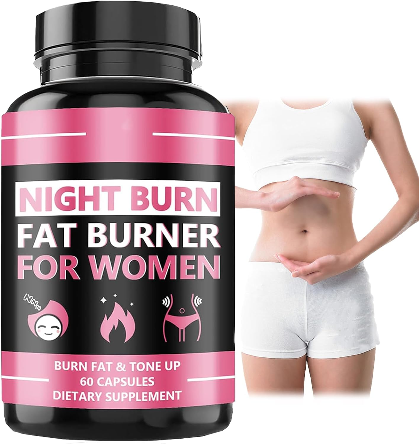Night Time   for Women, Femburn Nighttime  , No Need for Exercise, Use at Night, Sleep & Relaxing, 60Ct for 2 Months (1) image number 6