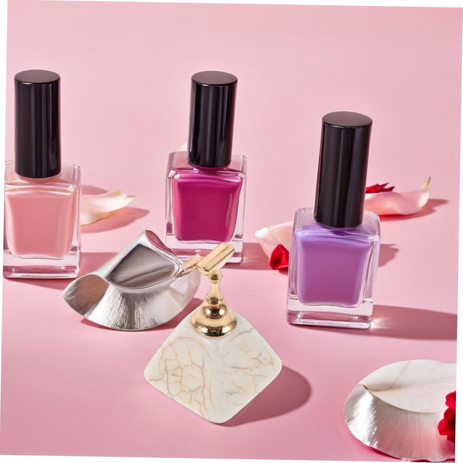 WOONEKY 10Pcs Magnetic Nail Art Practice Stand with Secure Hold for DIY Painting Compatible with Various Tips Portable Salon Display Base for Manicure Training and Nail Art Showcase image number 2