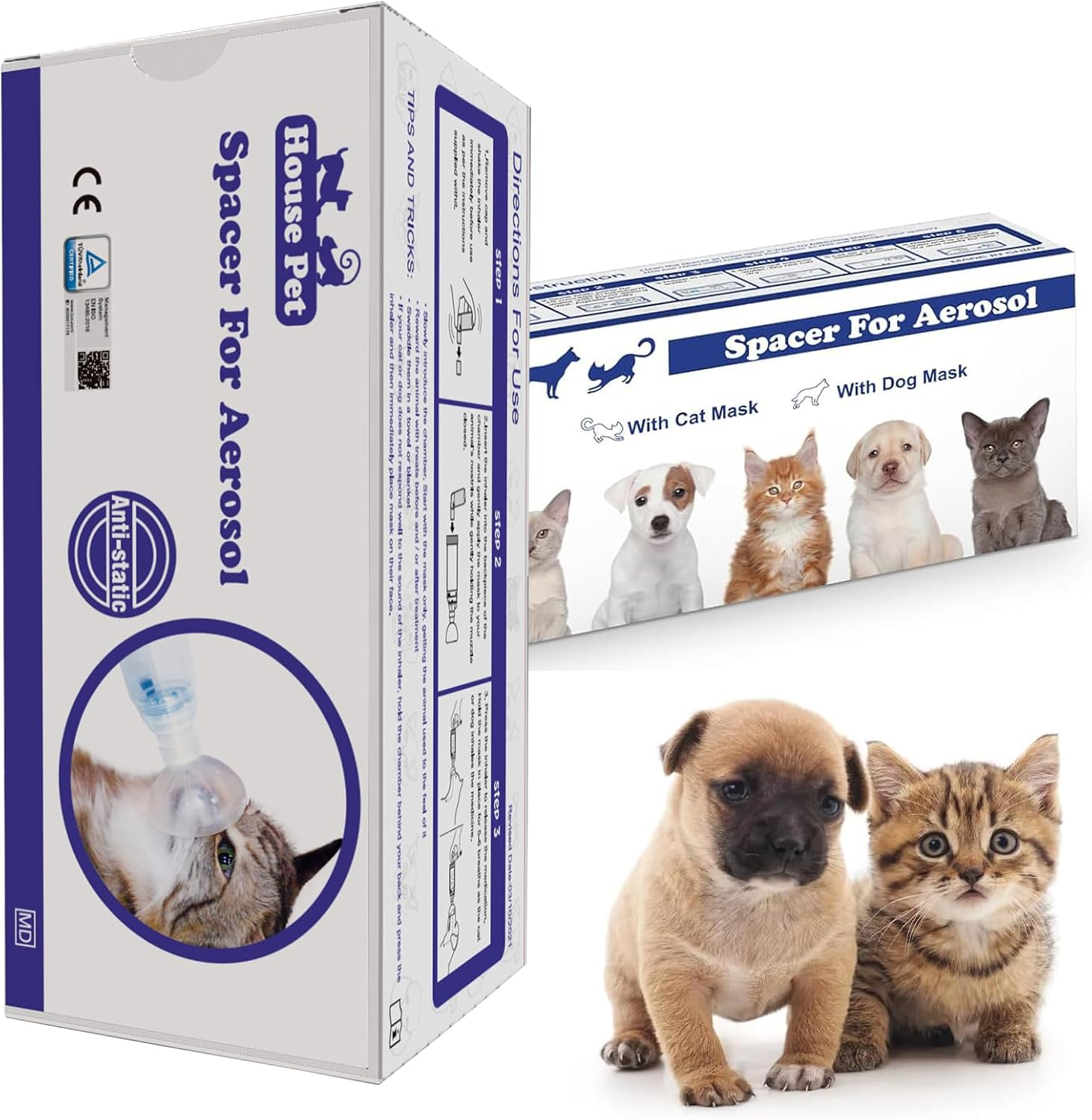 Cat and Dog Inhaler Spacer with Mask in 2 Sizes, Animal Chamber Dog Inhalation Cat and Dogs, Delivers an Optimal Dose of Medication to the Lungs for Asthma image number 6