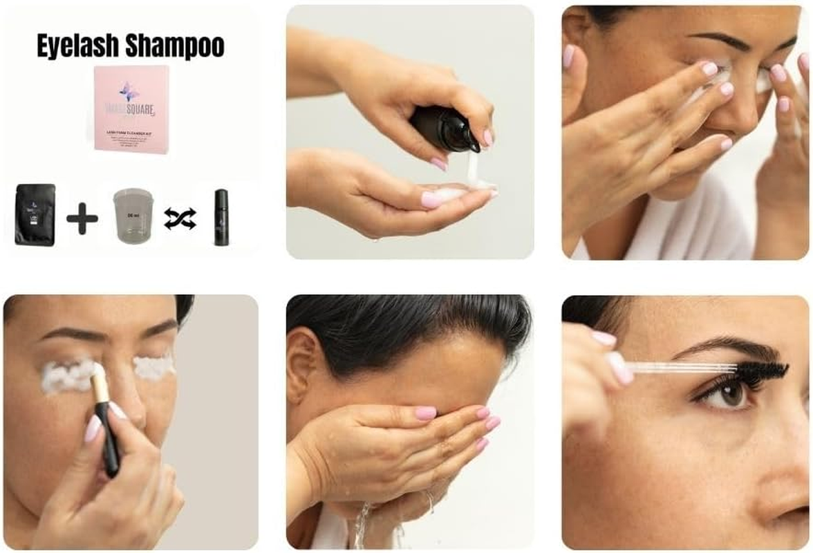 Image Square Beauty Lash Foam Cleanser Kit, Concentrated Eyelash Cleaner image number 5