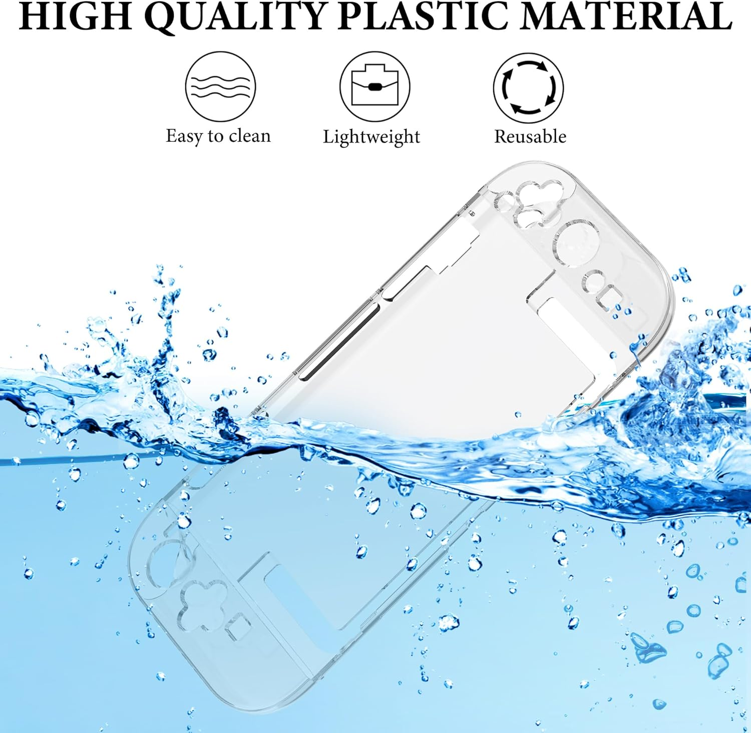 Geekria Protective Case Compatible with Nintendo Switch 2 Console, Hard Transparent Cover, Split Design Shockproof Anti-Scratch Shell, Game Accessories (Clear) image number 1