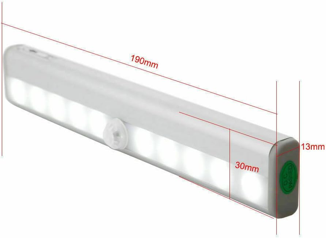 4Xmotion Sensor PIR Light Cordless Battery Powered LED Night Light Closet Stair (2X White) image number 4