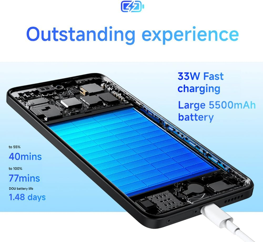 Xiaomi Redmi Note 14 8GB + 256GB Global Edition Smartphone 6.67 Inch AMOLED Screen 120Hz 50MP 5110Mah 45W Fast Charge Blue