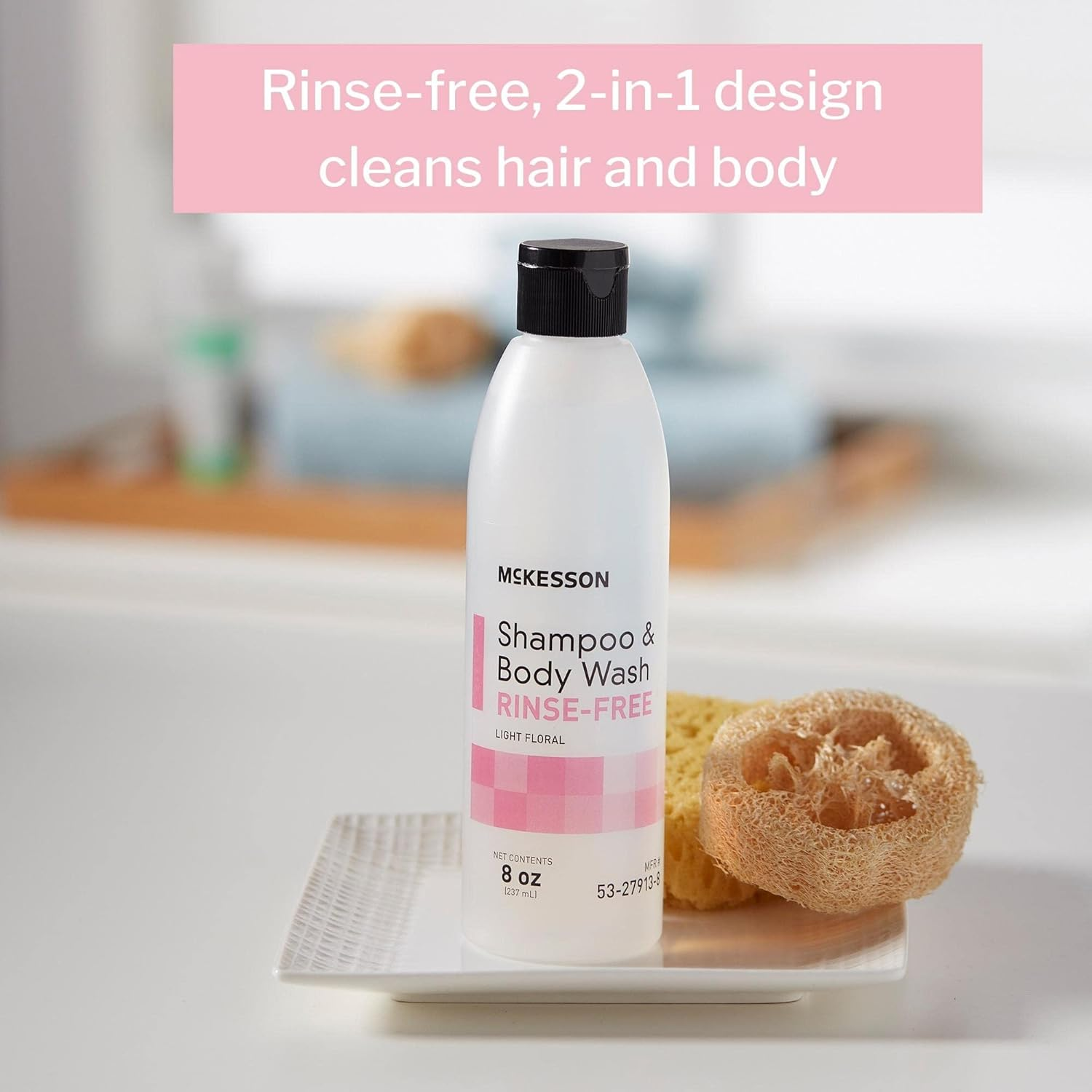 Mckesson Brand Mckesson No-Rinse Shampoo and Body Wash - 53-27913-8EA - 1 Each/Each image number 2