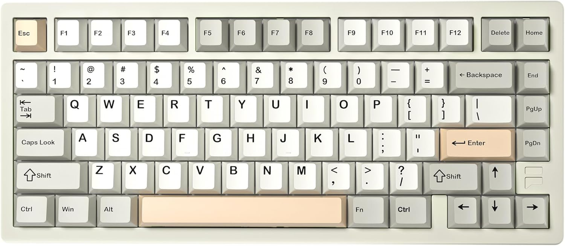 FURYCUBE F75 Wireless Mechanical Keyboard &ndash; 75% Layout, Full Aluminium Case, Tri-Mode, RGB, Hot-Swappable, Sound Dampening, Pro & Ultra Models (Moon Silver, HMX Duckling Switch)