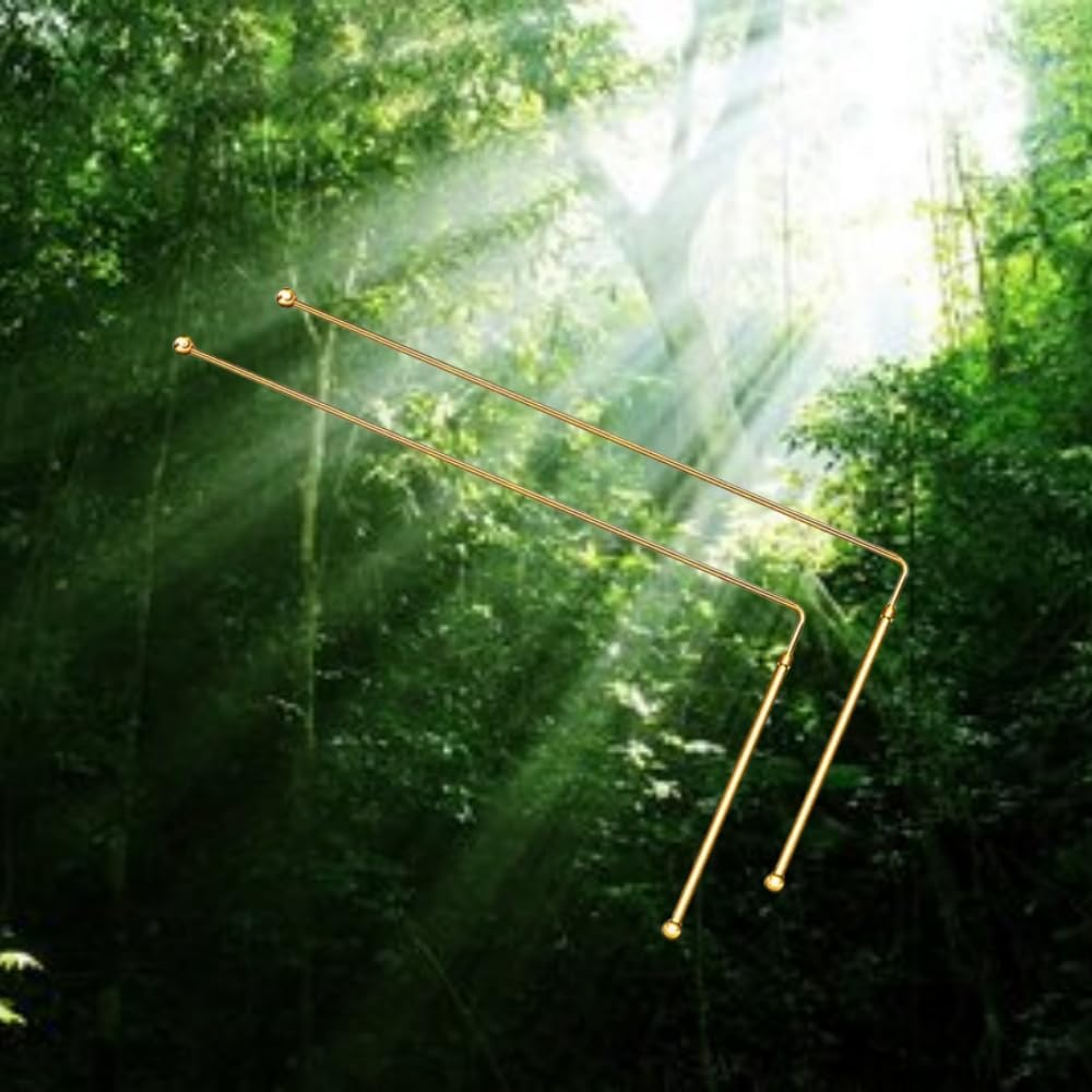 Naisfei 2 PCS Copper Dowsing Rods,99.9% Pure Copper Divining Rods Fit for Ghost Hunting Tools, Divining Water, Treasure, Buried Items Etc(4.72 X 9.84 Inch / 12 X 25 Cm)