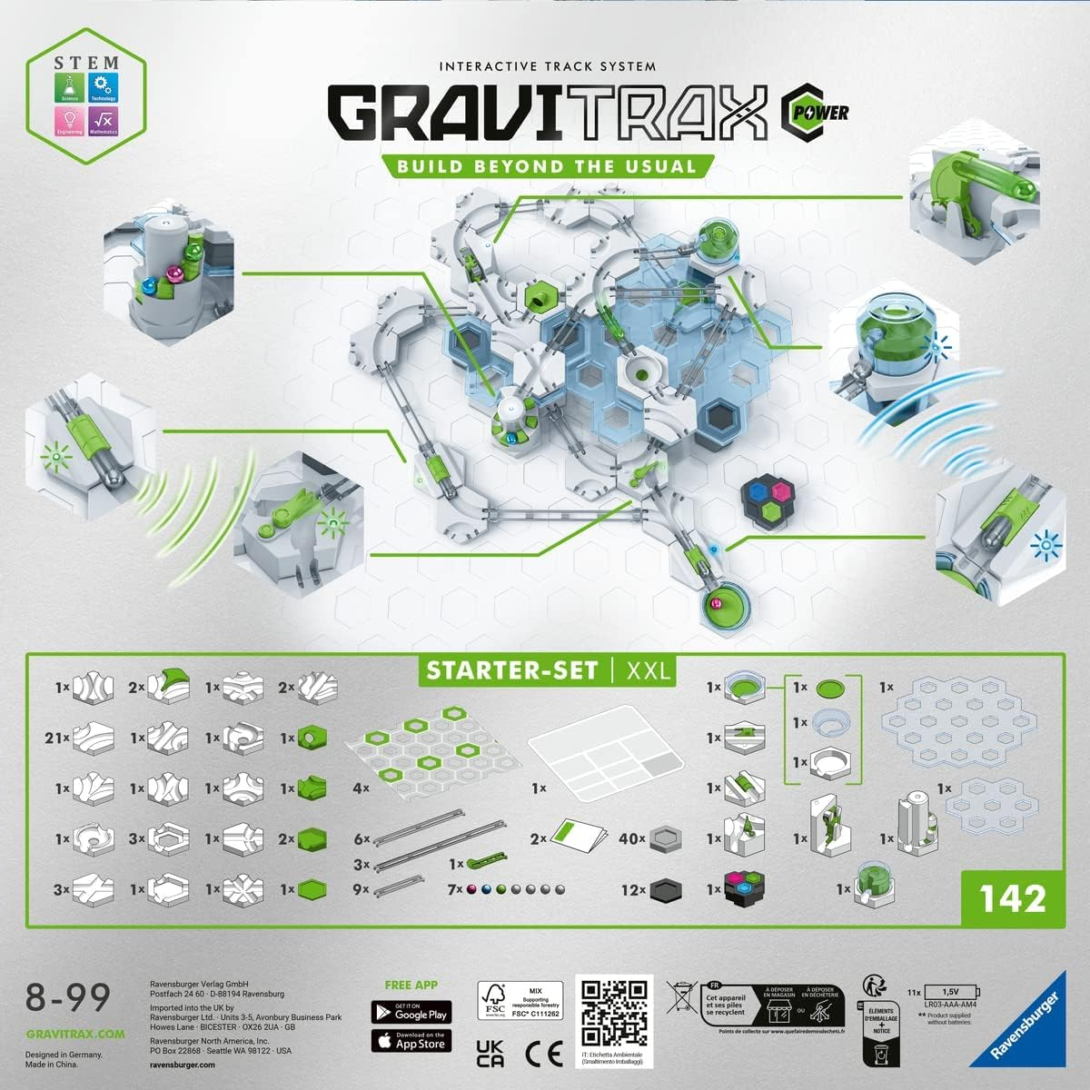 Gravitrax Ravensburger Power Starter Set XXL Interactive Marble Run System with All Available Electronic Elements, for Children Aged 8 and Up. Can Be Combined with All Products and Lines image number 1