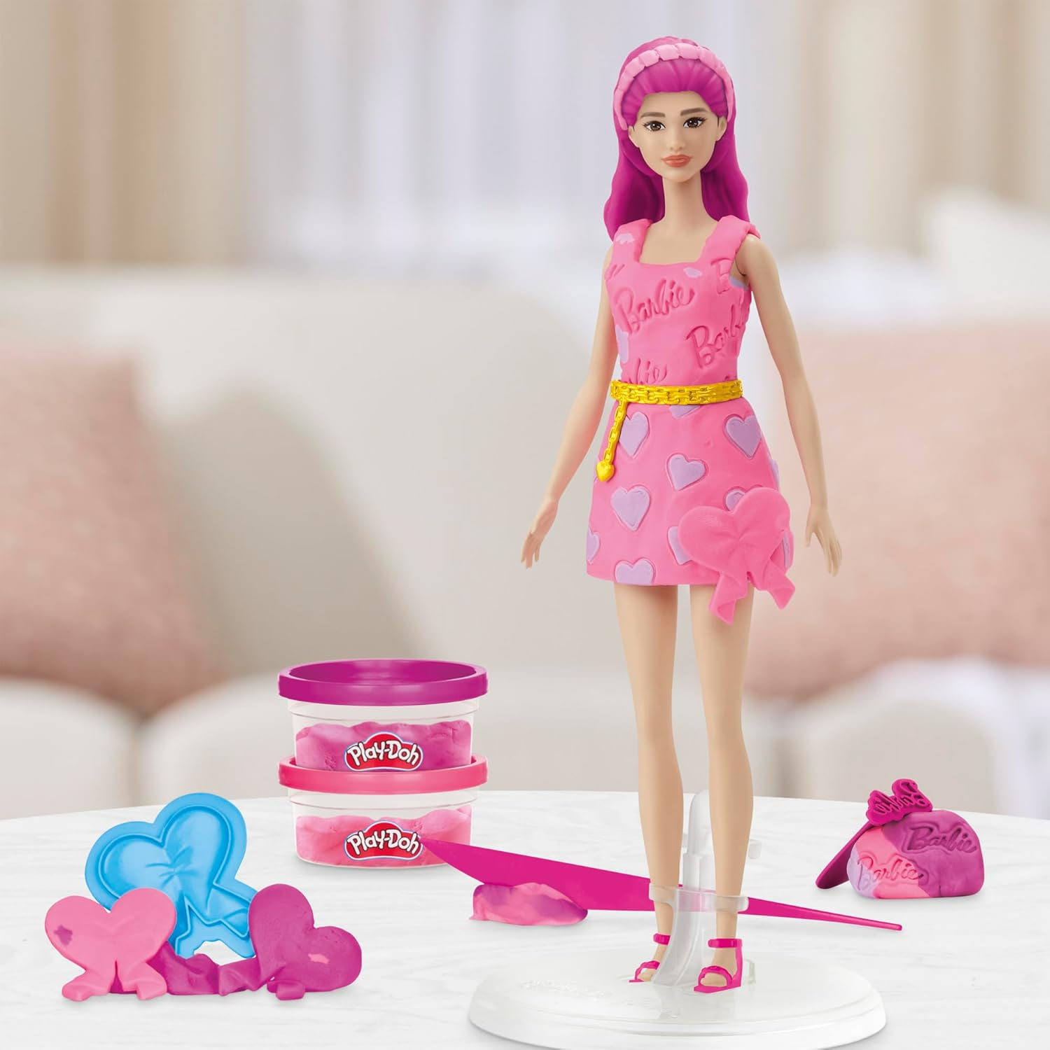 Play-Doh Barbie Hearts & Hair Doll Set