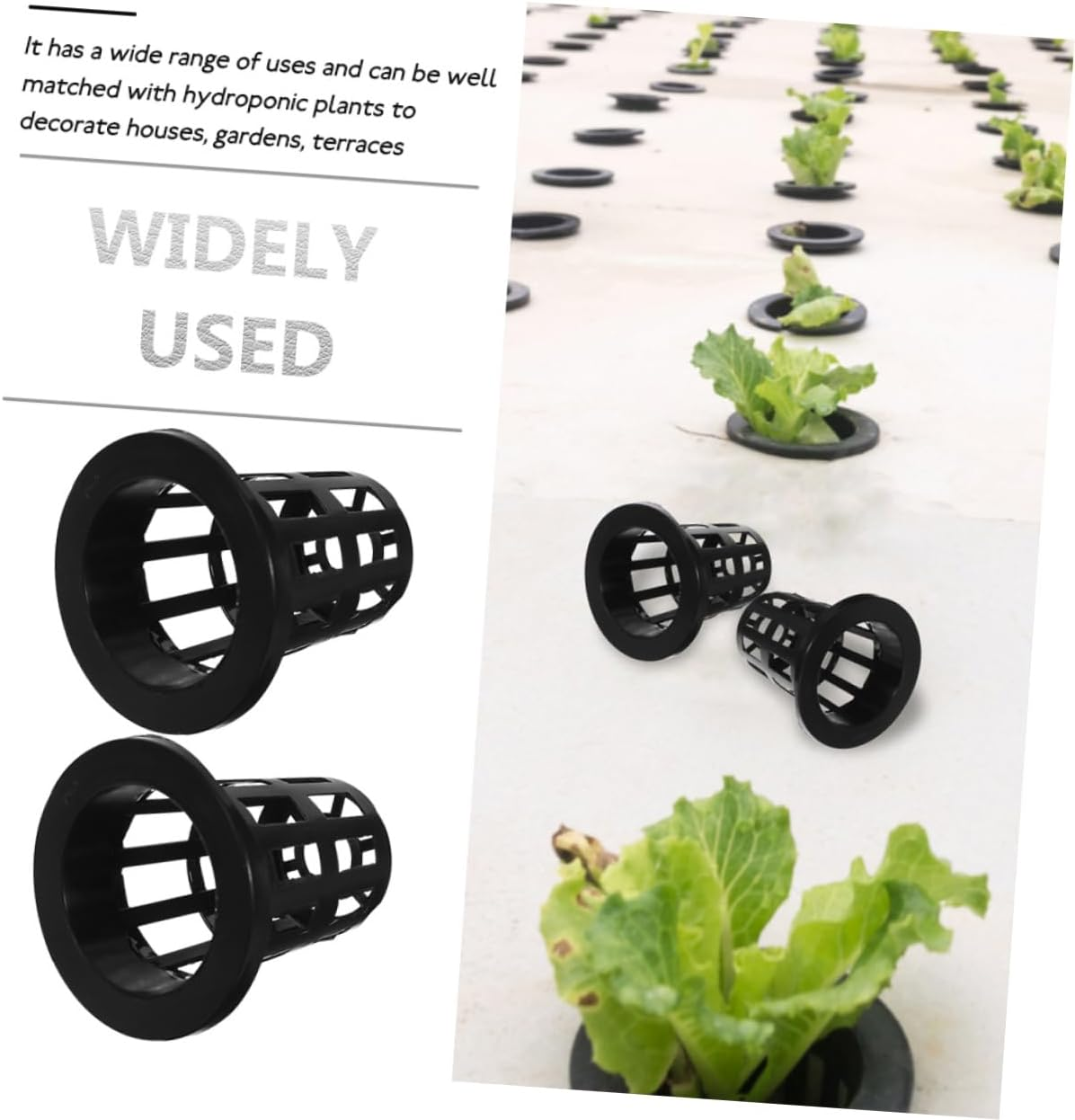 TOYZFRIENDY 50Pcs Root Control Planting Basket Plastic Hydroponic Pots Net Cups for Orchids Hydroponic Gardening System image number 6