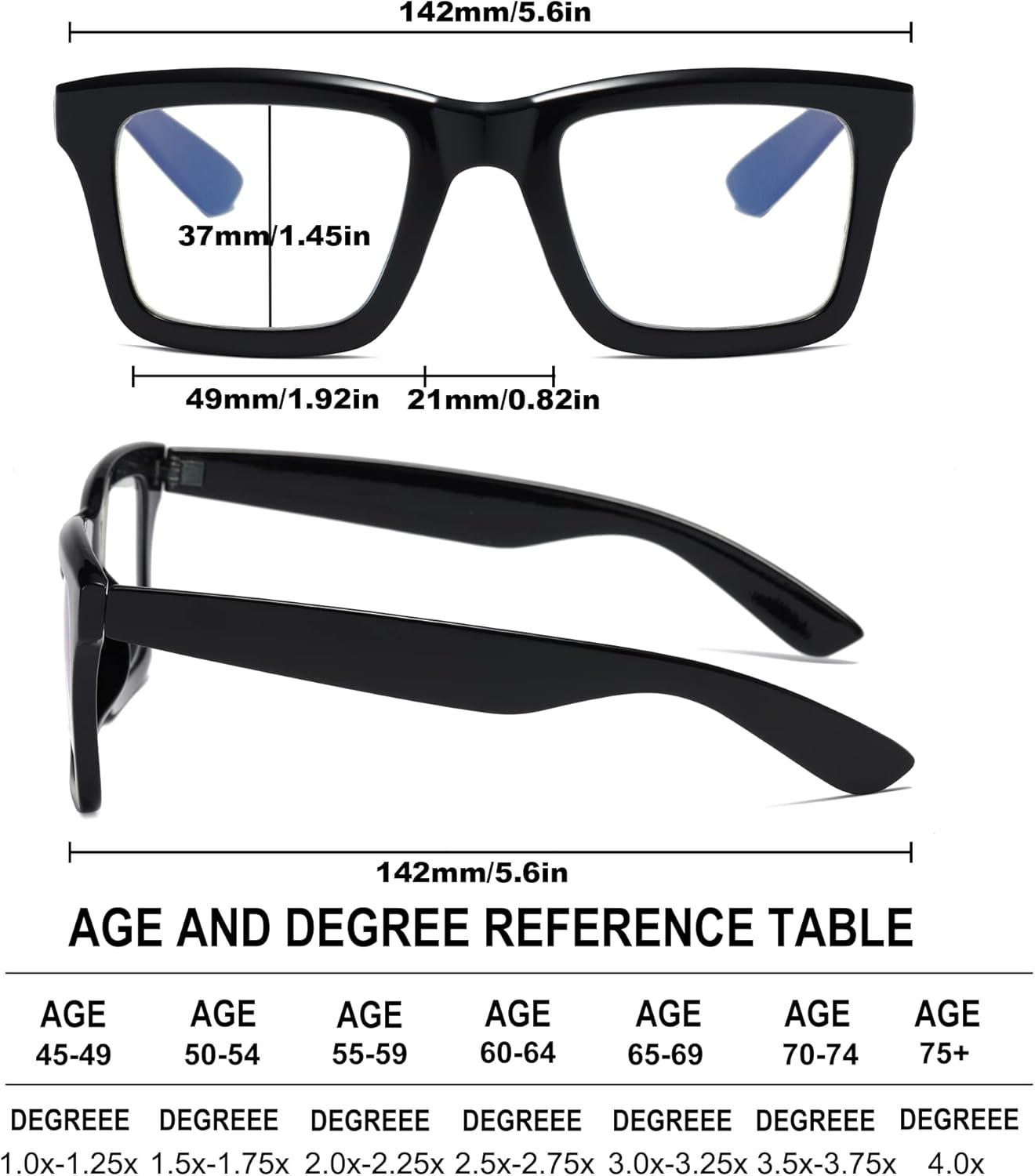 4 Pack Oprah Style Reading Glasses for Women Men Blue Light Blocking Computer Square Spring Hinge Readers image number 5