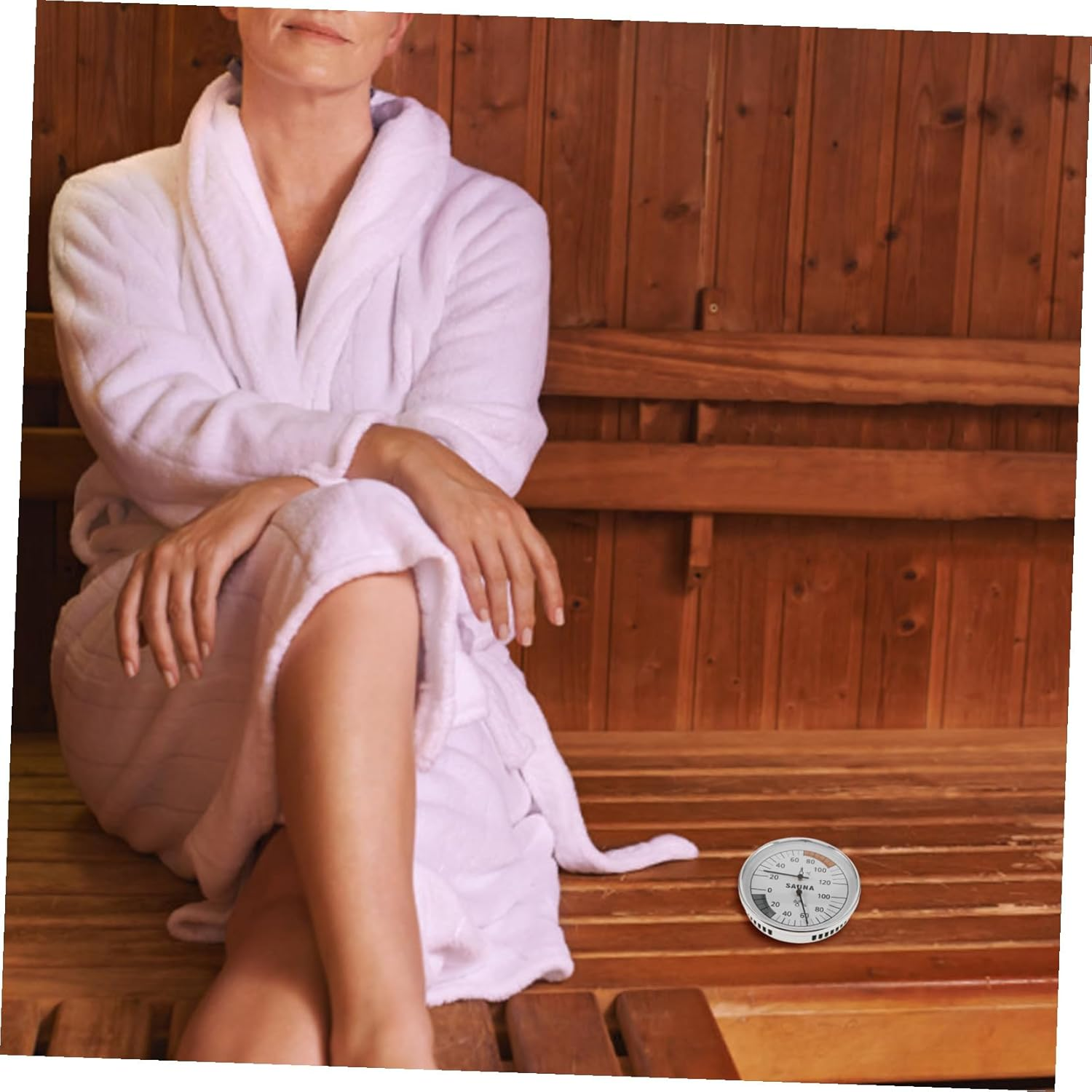 Sauna Humidity Meter and Indoor Temperature Gauge for Home and Sauna Rooms, Accurate Wall Thermometer Dual-Use Temperature and Humidity Monitoring for Steam Rooms image number 5