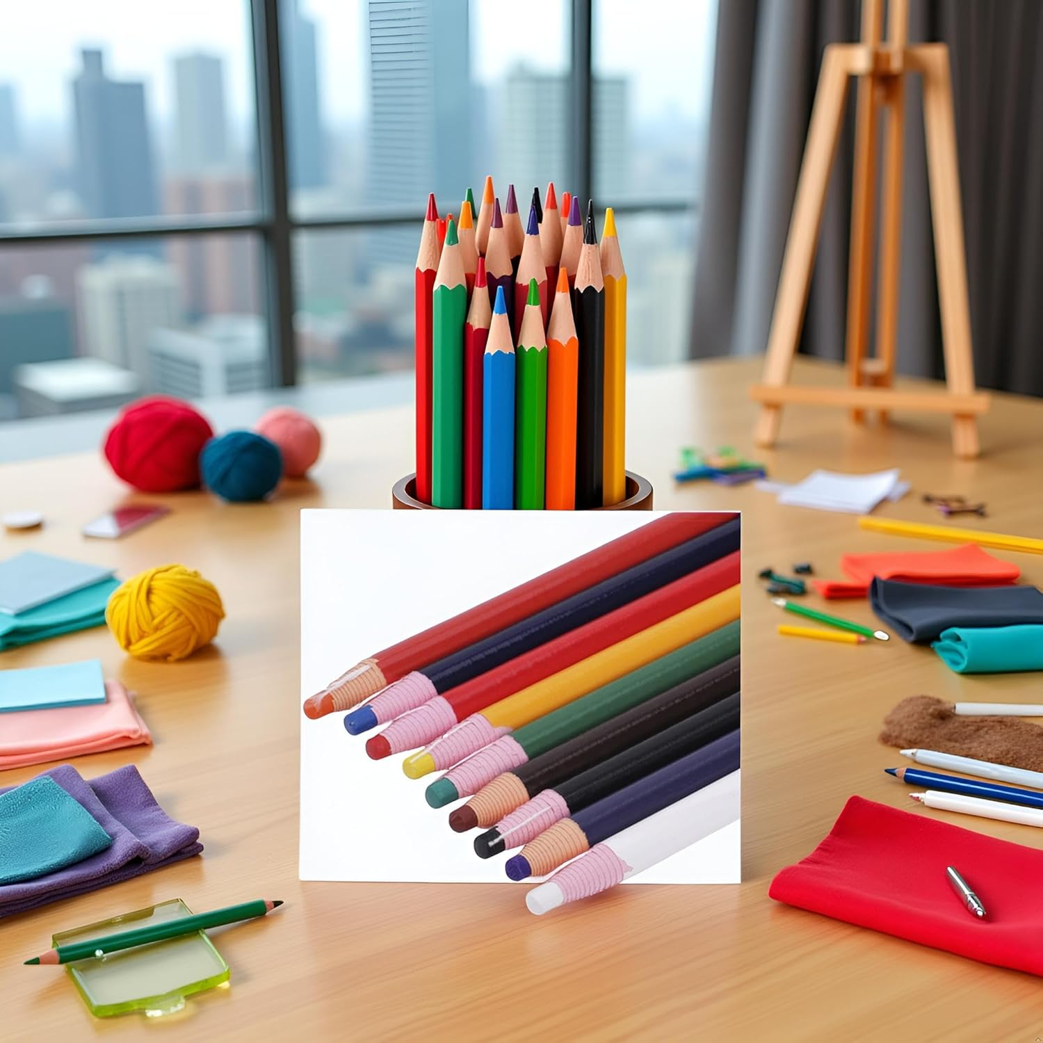 Ymhapp 9 Pieces Assorted Colors Peel off Porcelain Markers Grease Wax Pencils for Glass, Garments, Cellophane, Fabric, Wood, Metal, Art Painting Pens, Marking Pens, Paper Wrapped Painting Pen For image number 3