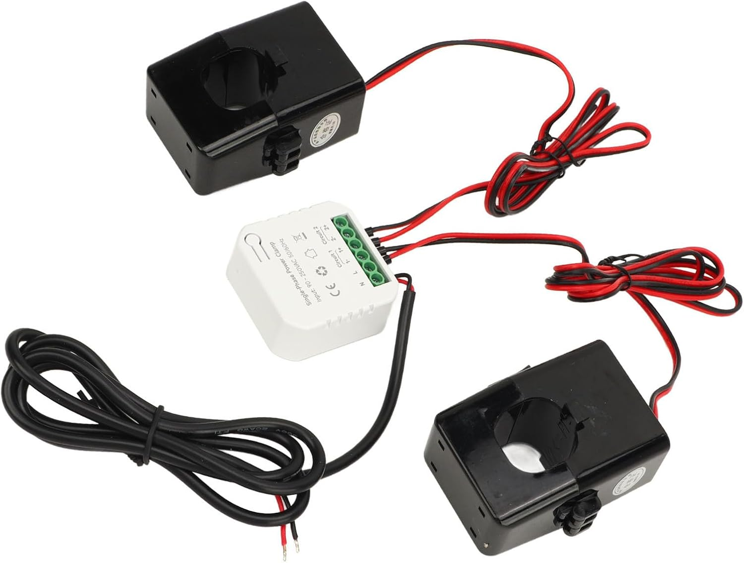 Wifi Smart Energy Monitor Single Phase Clamp Electricity Meter with 2 200ACT Current Transformer Energy Monitoring Mobile APP Control 90‑250VAC image number 4