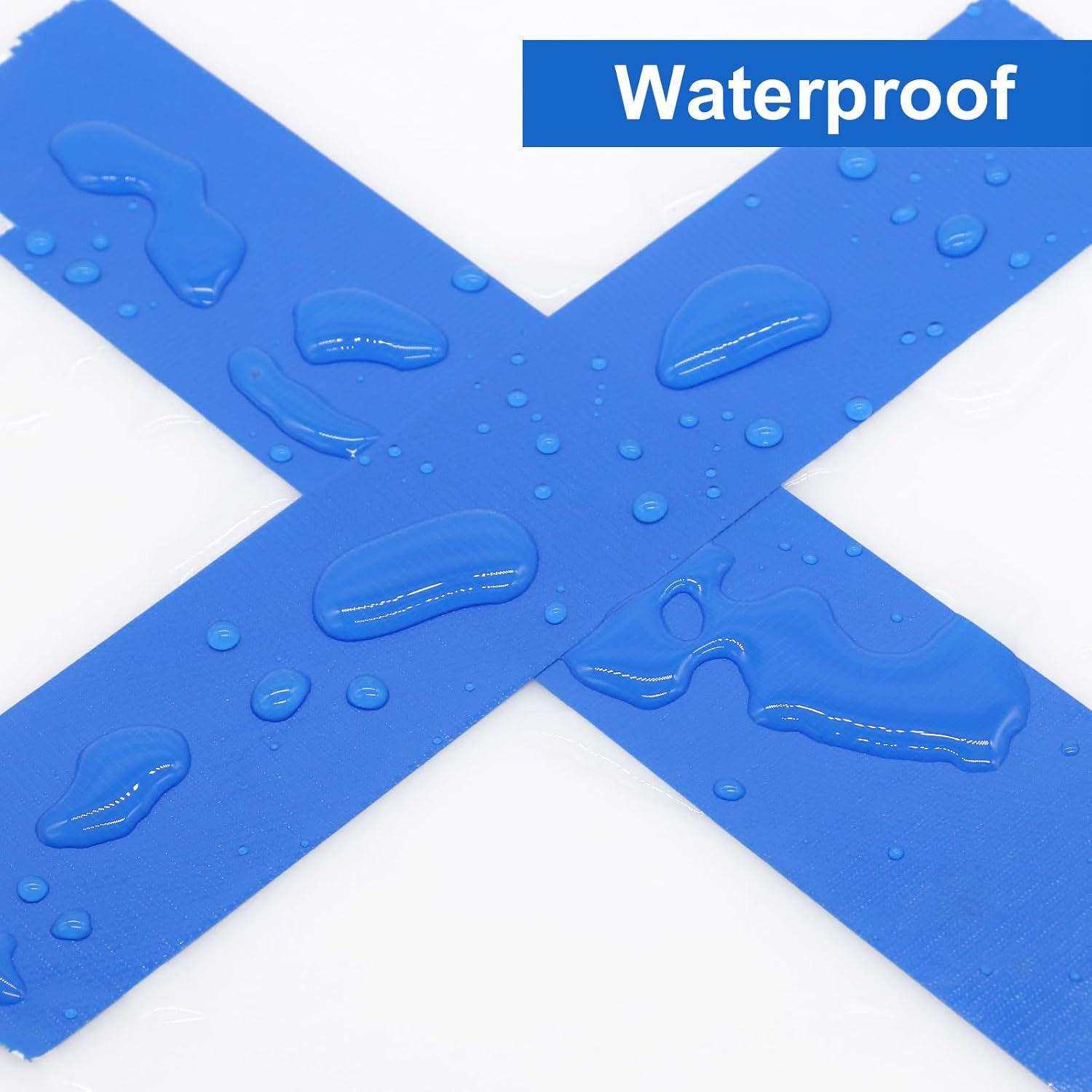 Heavy Duty Blue Duct Tape, Multi-Use Easy Tear Gaffer Waterproof Cloth Tape for Repairing, Maintenance and Industrial Use, 1.88 Inch X 32.8 Yards, 9 Mil Thick, 2 Roll, BOMEI PACK image number 2