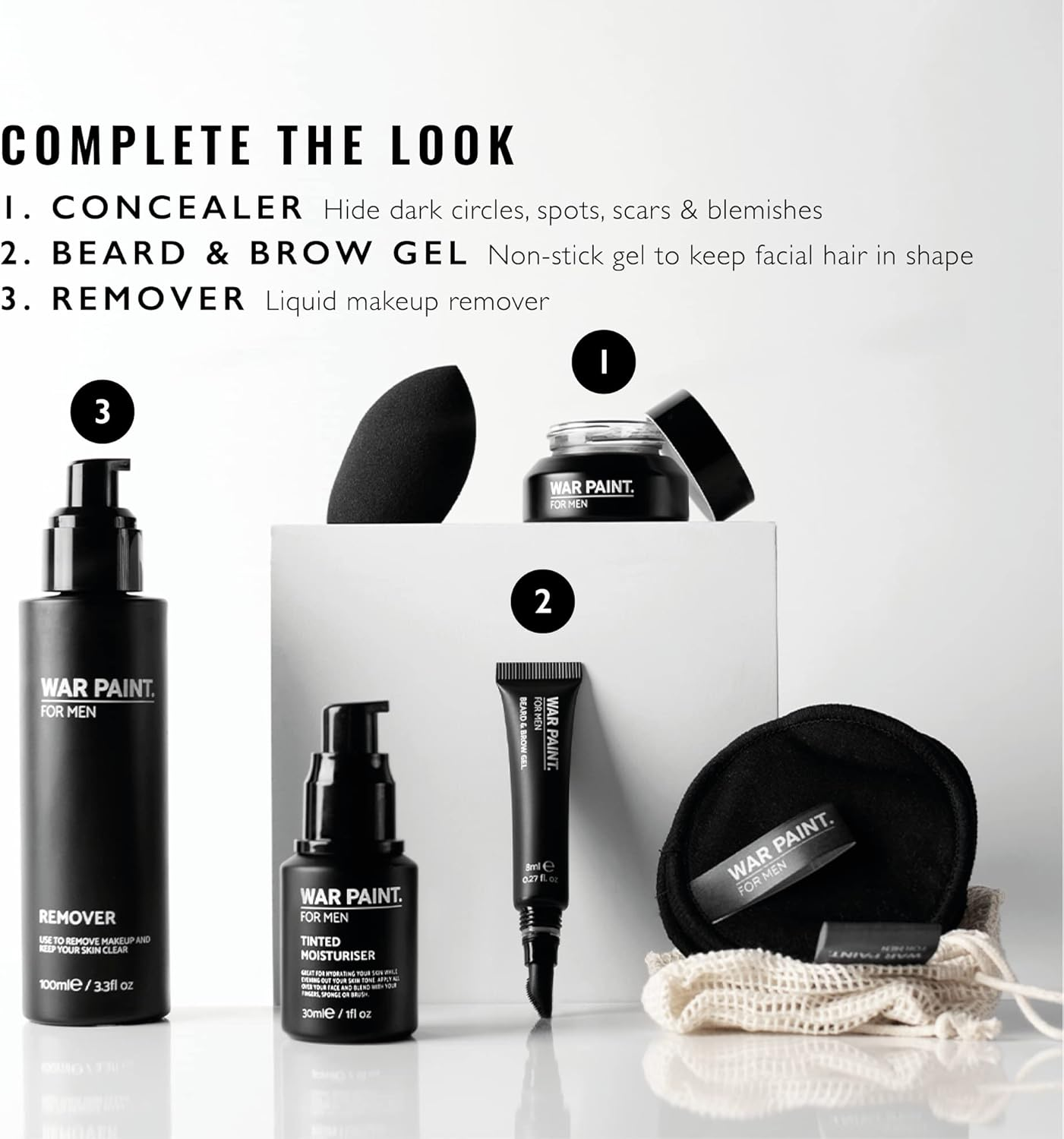 War Paint Beard & Brow Filler Pencil for Men, Brown, 10 G image number 2