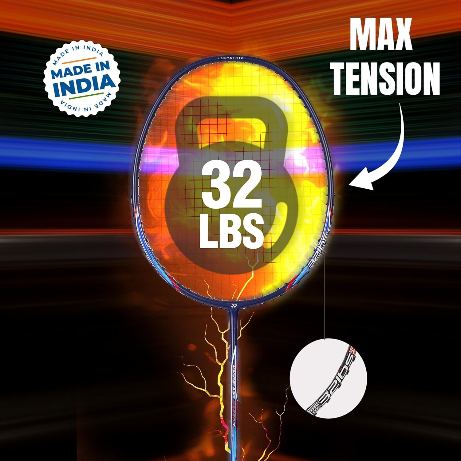 YONEX Badminton Racquet NANOFLARE Speed 7 Blue G4 4U image number 5