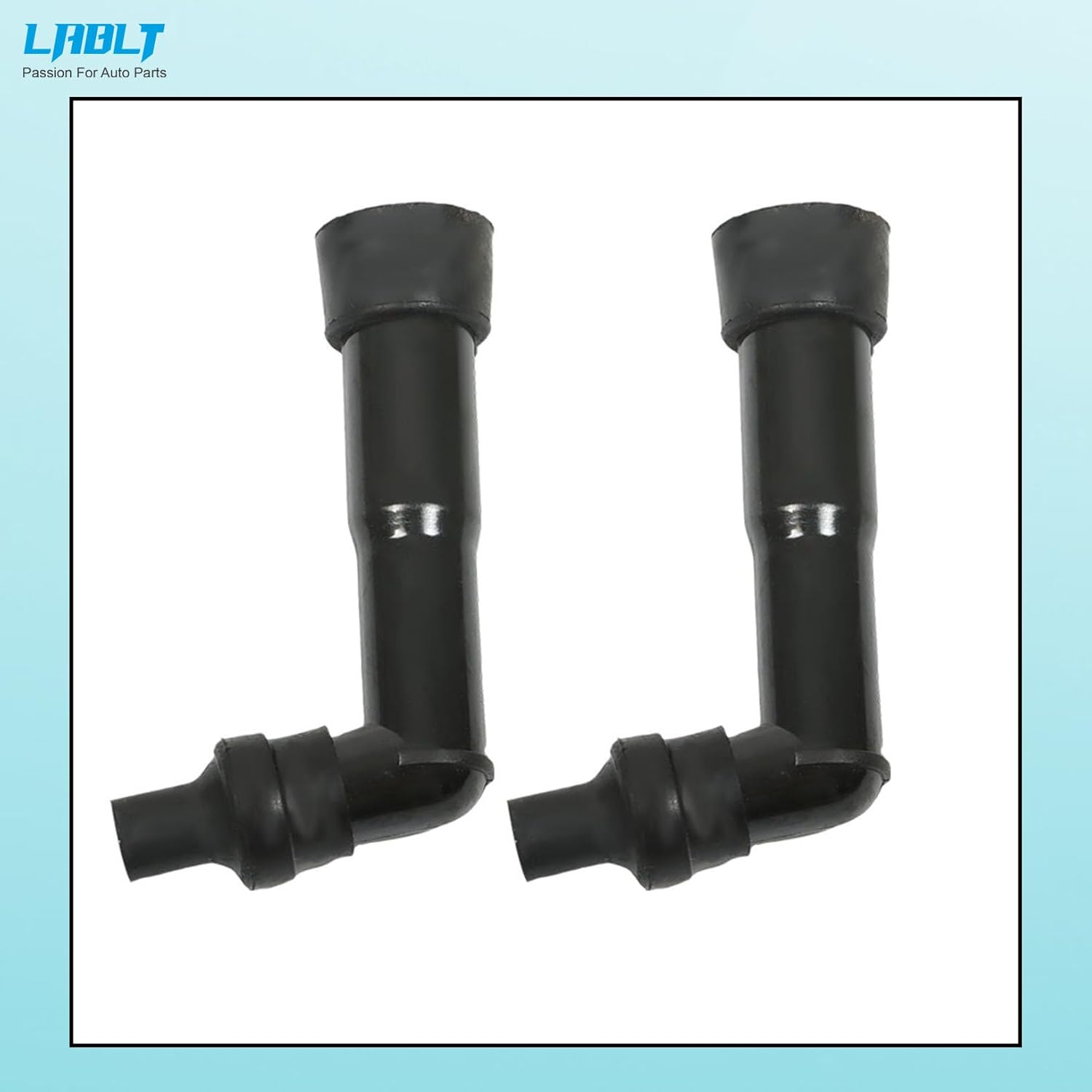 LABLT Spark Plug Boot Waterproof Cap Cover Resistor 120 Degree Motorcycle Scooter Dirt Bike ATV 2Pcs image number 4