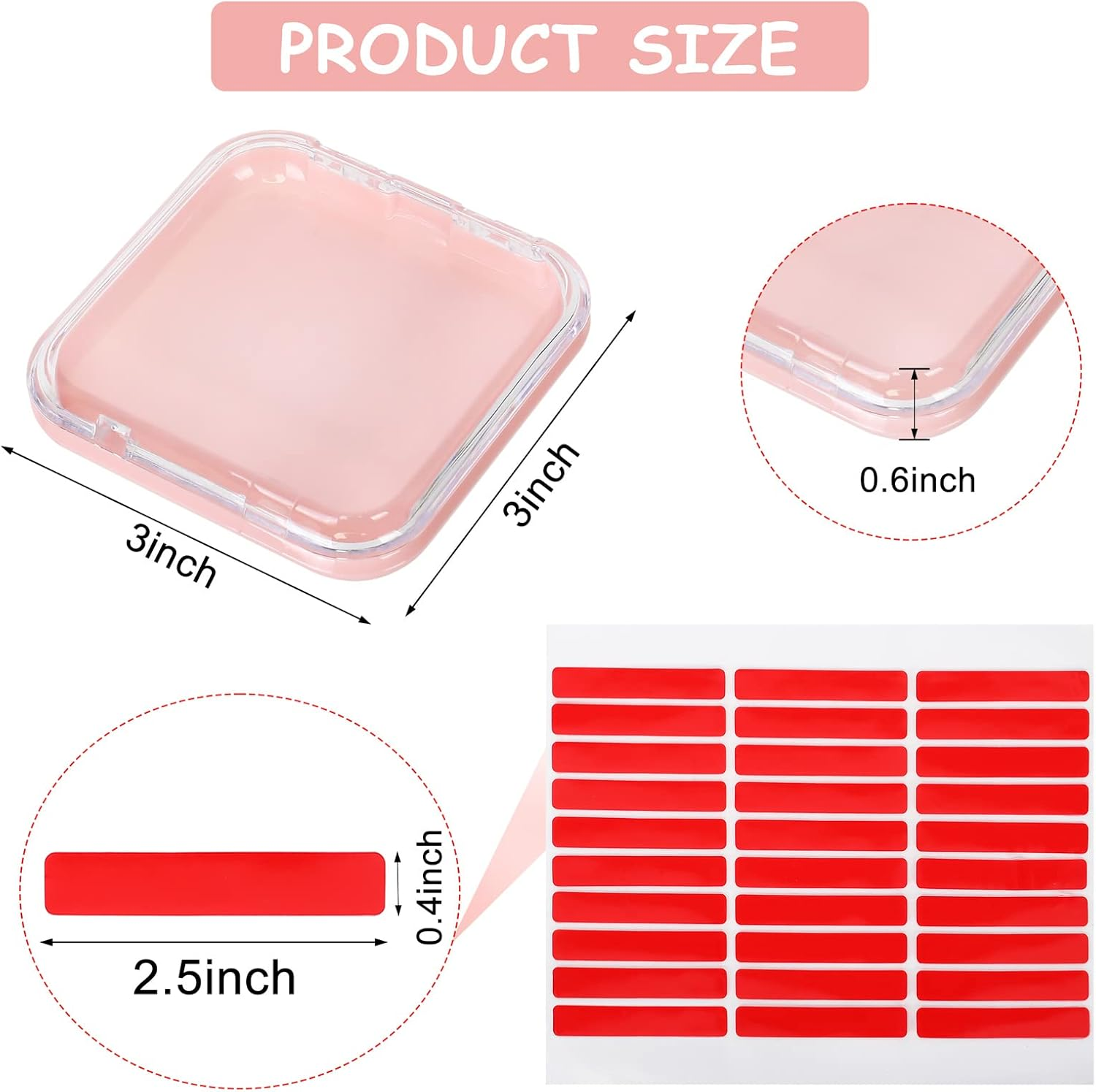 20Pcs Press on Nail Packaging Boxes with 60Pcs Double Sided Adhesive Nail Tape Acrylic Press on Nail Storage Box in 4 Colors Artificial Nail Display Box for Press on Nail Business Nail Art Nail Salon image number 2