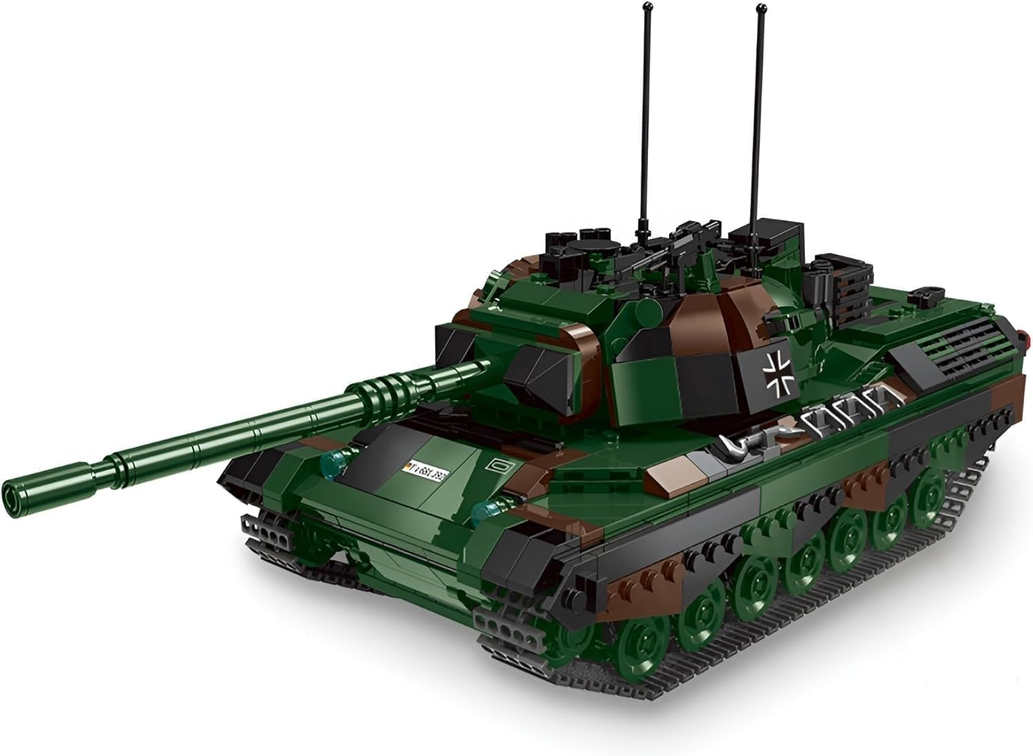 Ebortsin Technik Tank Building Blocks Set, WW2 Tank Clamping Blocks, Military Tank Toy, 1145 Pieces Building Blocks, Leopard 1 Tank Model Kit, Gift for Adults and Children