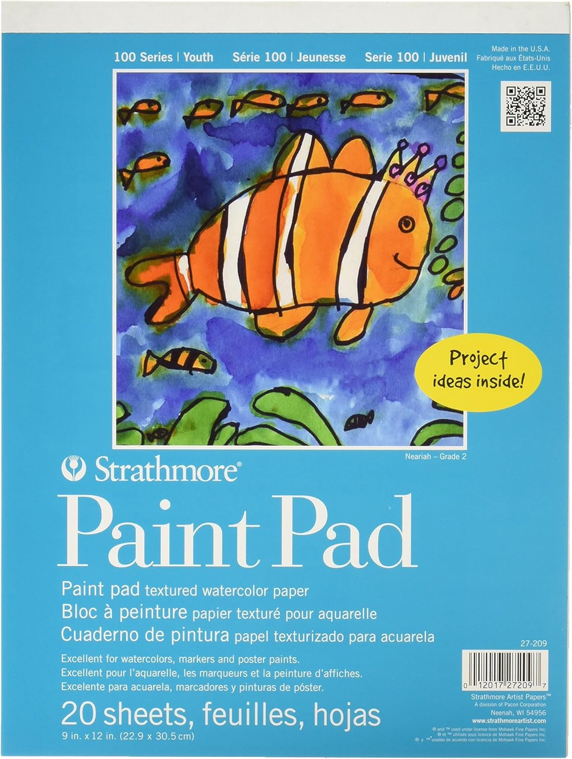 Strathmore STR-27-209 20 Sheet Kids Paint Pad, 9 by 12"