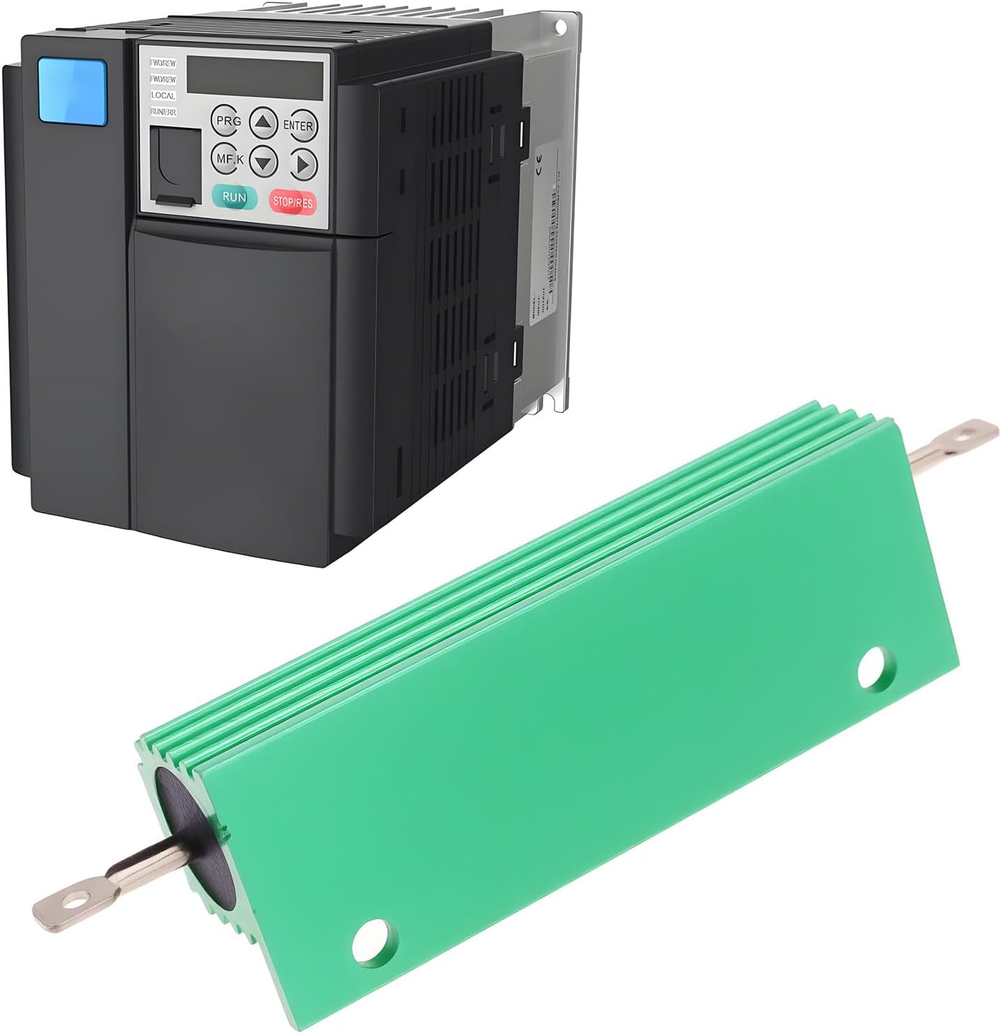 Create Idea 2PCS Aluminum Resistor Load Resistor 100W 4 Ohm for Power Supply Equipment Converter Elevator Green