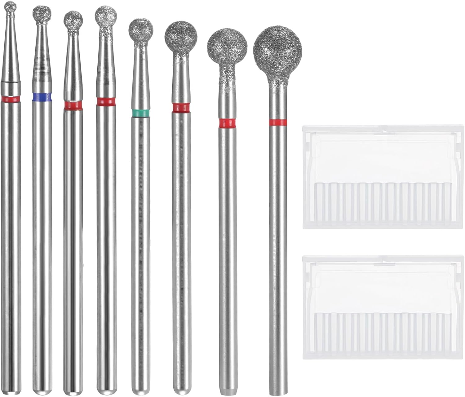 Hecla 16 Pcs Nail Drill Bits 3/32" Diamond Ball Bit Universal Manicure Drill Bits Professional Safety Cuticle Efile Remover Bit Nail Prepare Pedicure Tool for Nails File Machine Acrylic Gel Polishing image number 5