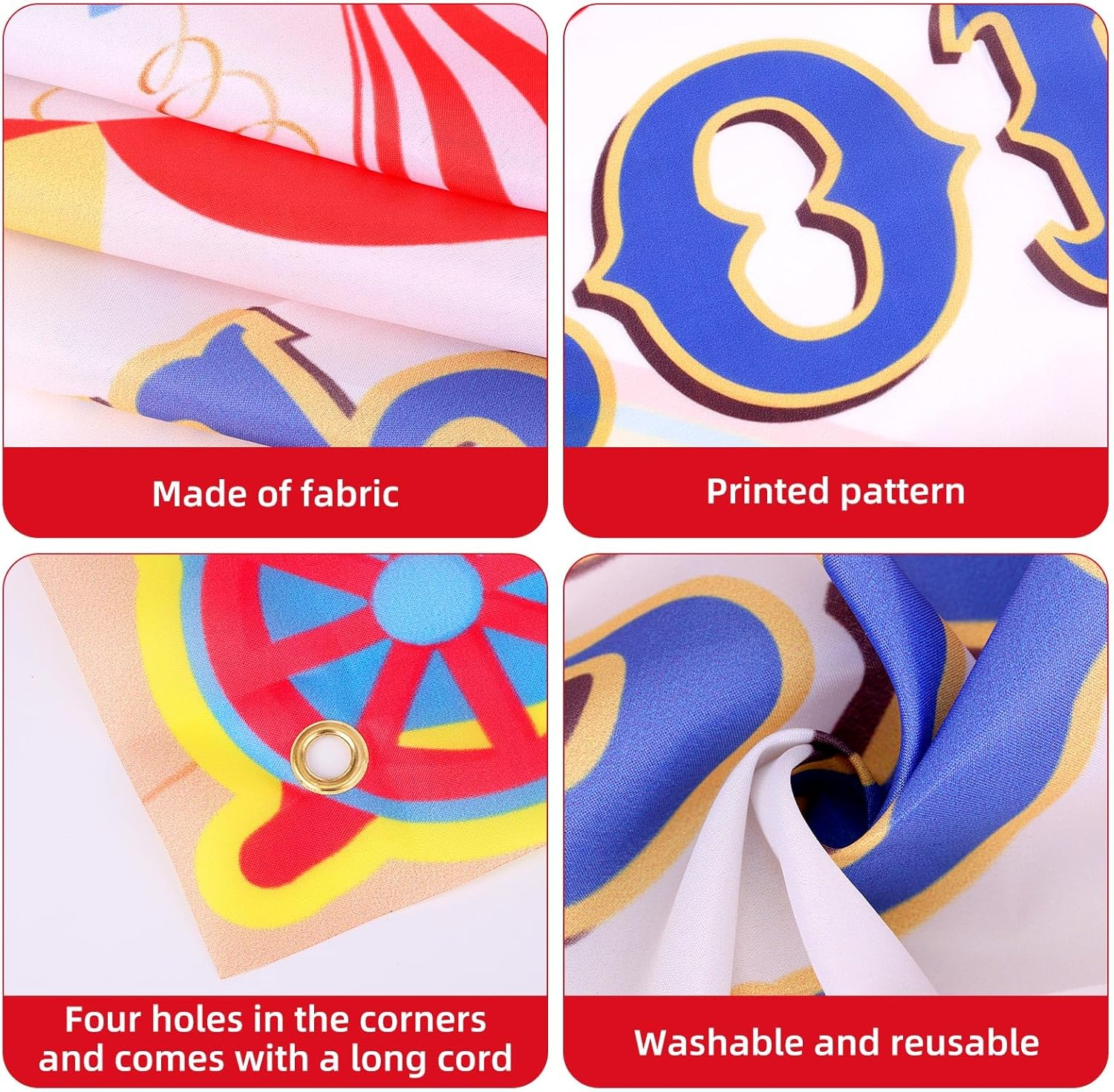 5.91X3.61 Ft Welcome to the Carnival Backdrop, Colorful Polyester Carnival Banner Washable and Reusable Party Decorations Supplies for Circus Theme Party Photo Props image number 1