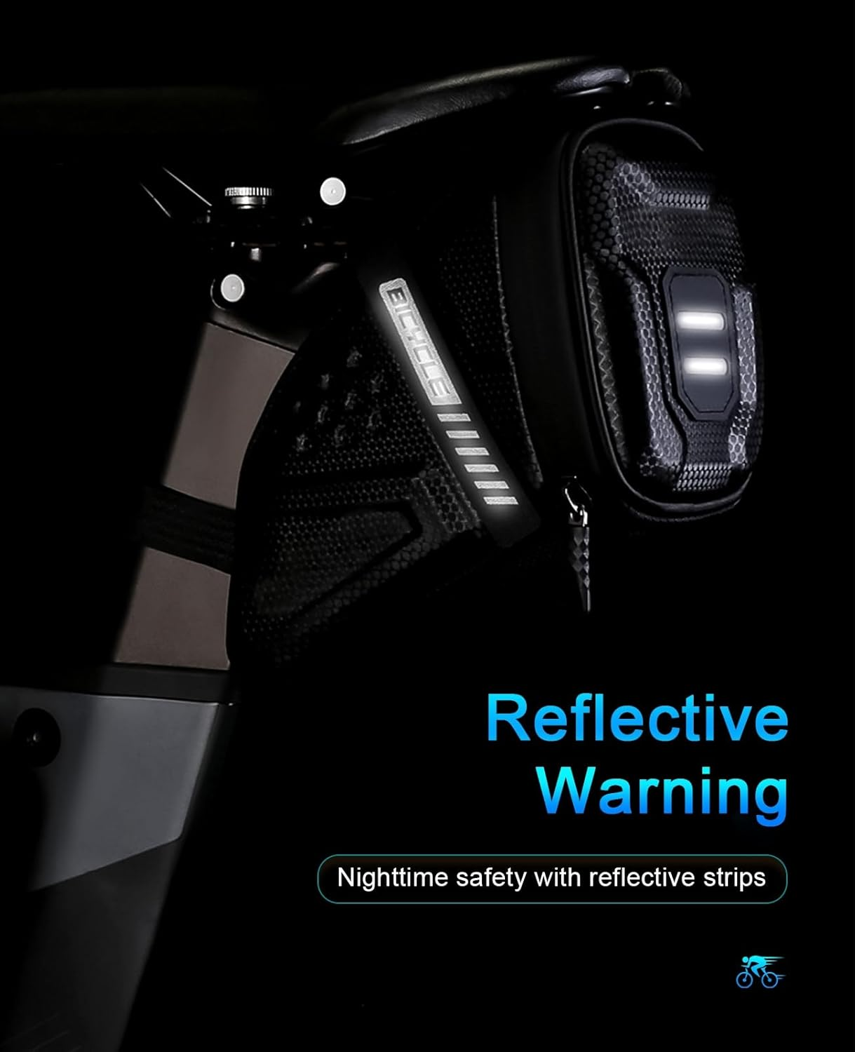 Bike Phone Mount Bag EVA Hard Shell Waterproof TPU Touchscreen Front Frame Bag with Sunshade Fits Phones Smaller than 6.8 Inches (Tail Pack) image number 4