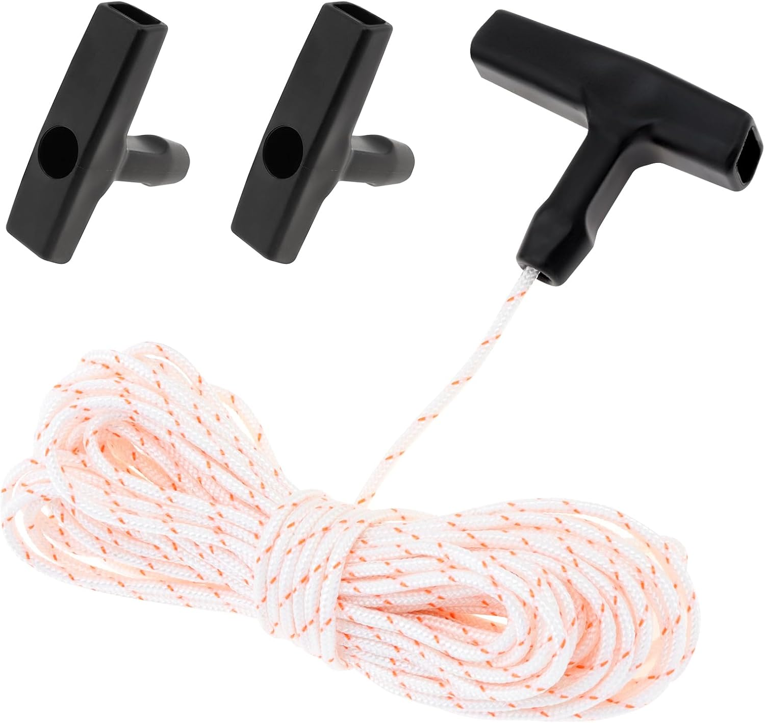 Windance 3Pcs Starter Handle 10-Meter 3.0Mm Recoil Starter Rope Pull Cord for Lawn Mower Chainsaw Trimmer Edger Brush Cutter Engine Parts image number 2