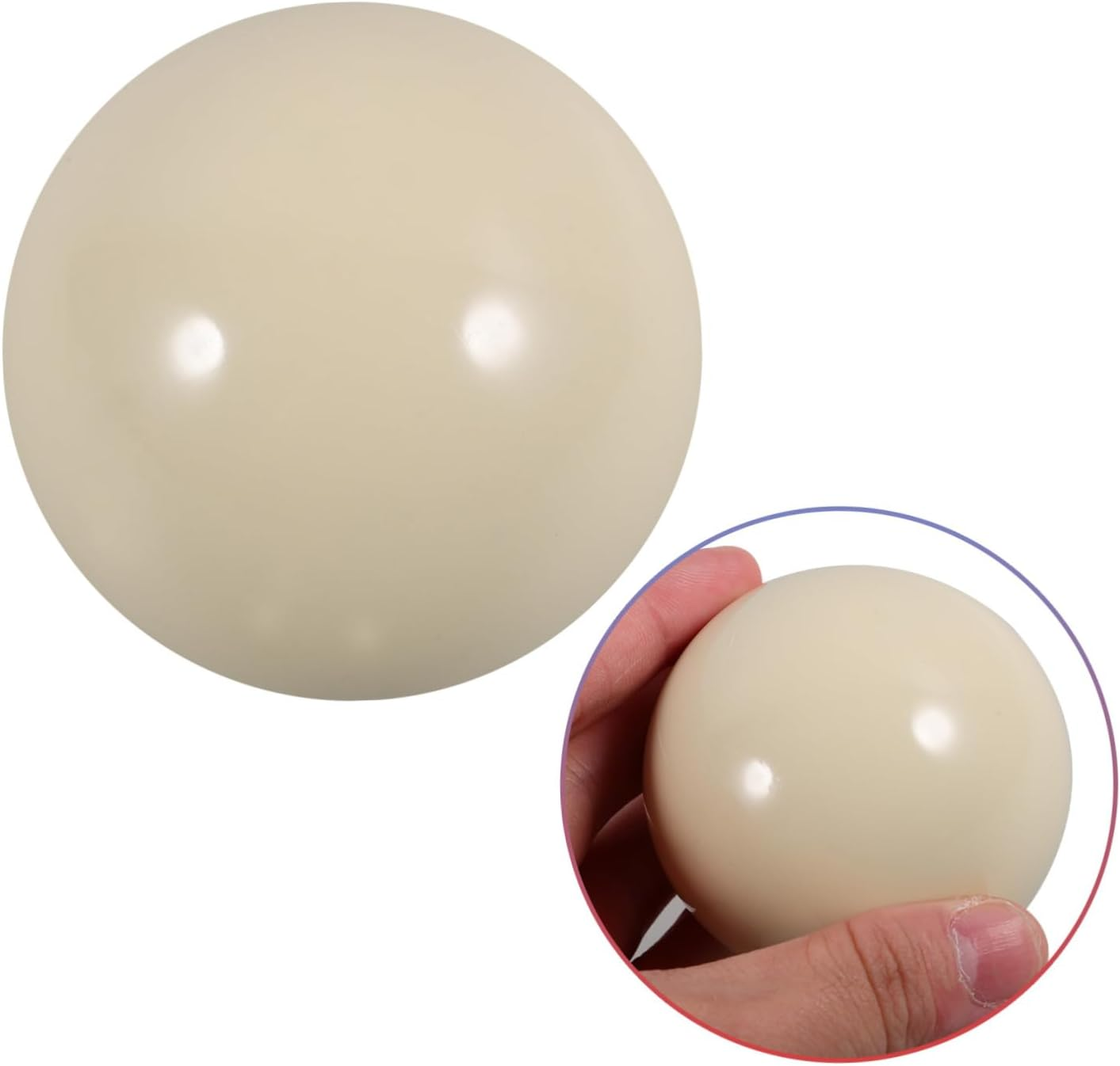 LAPYAPPE Billiard White Ball Pool Balls for Billiards Training Resin Material Replacement image number 4