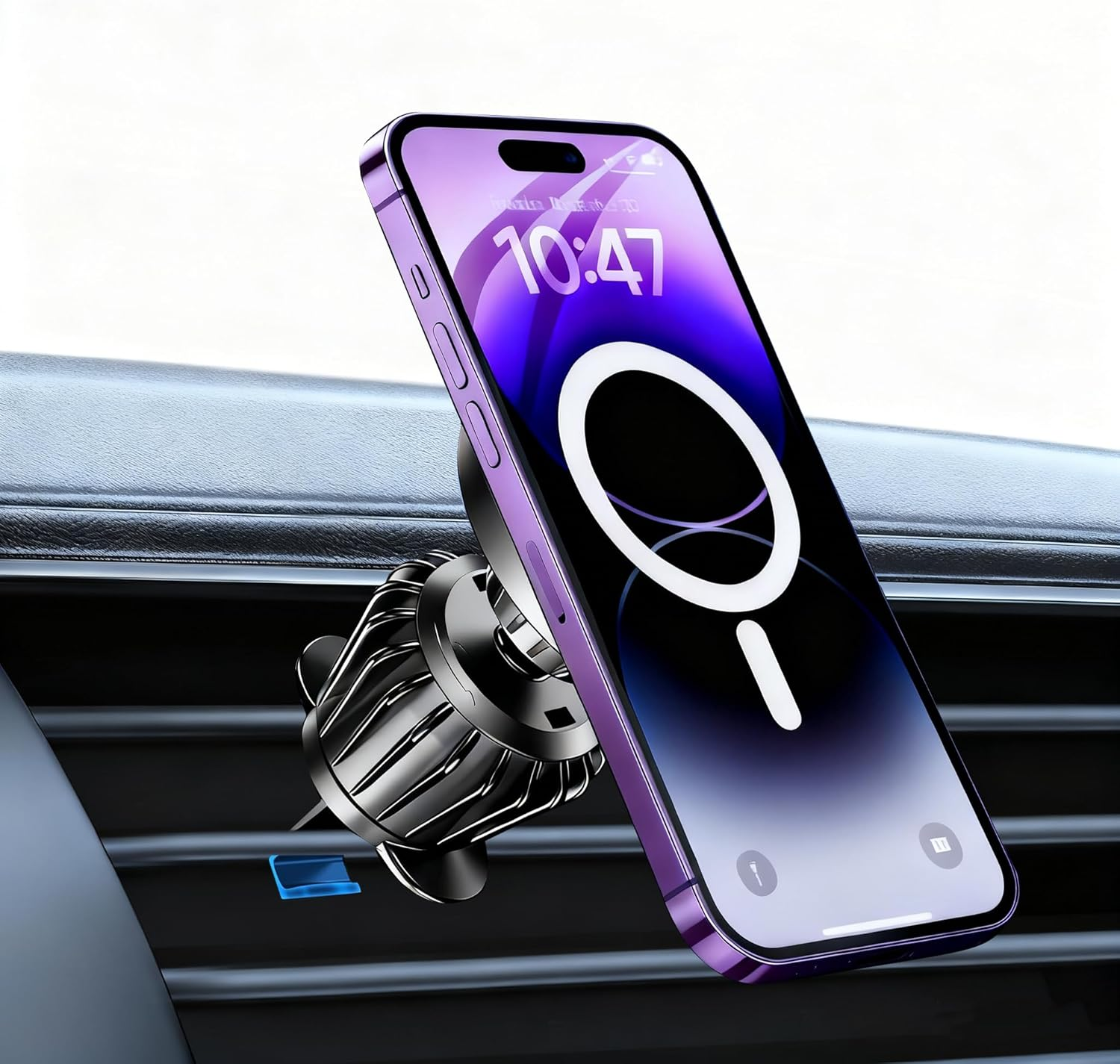 For Magsafe Car Mount【20 Strong Magnets】 Magnetic Phone Holder for Car Phone Holder Mount Dash Mounted Holders Cell Phone Holders for Your Car Accessories for Women Men for Iphone 17 16 15 14 (Black) image number 2