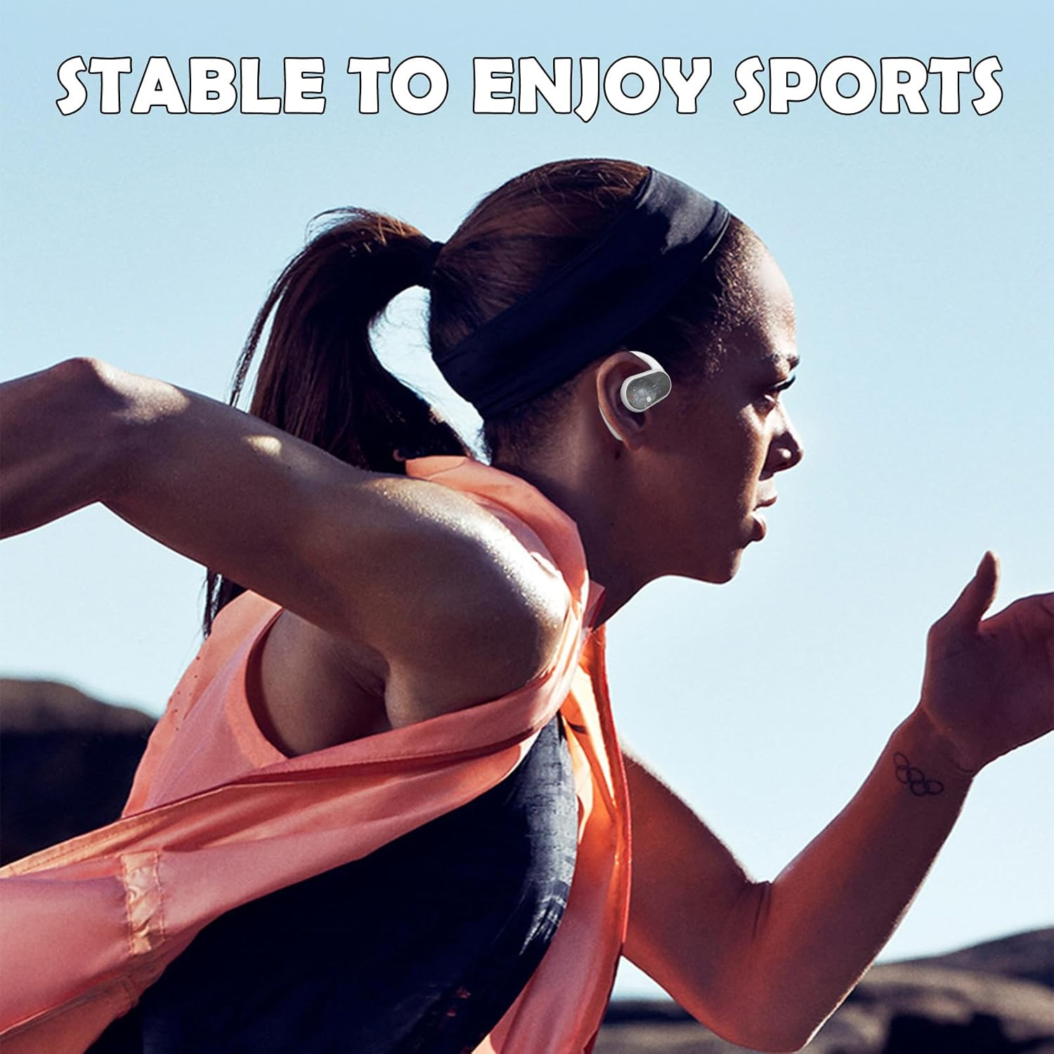 Xmenha Open Ear Wireless Bone Conduction Sport Headphones Bluetooth 5.3, Multiple Colors, IPX5 Water Resistant, 30H Playtime, USB-C, Touch Control, Adult Unisex, Xmenha-Zxy-Ows80 image number 1