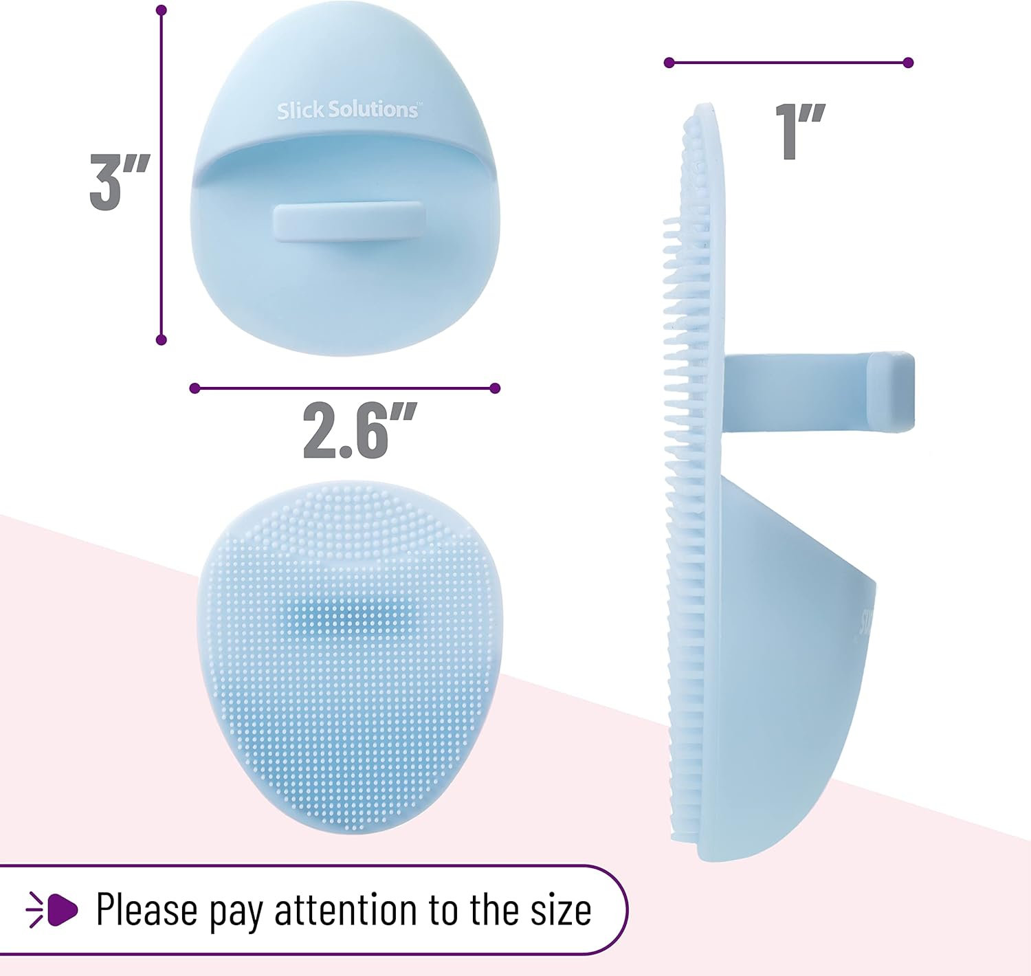 Slick- Silicone Facial Cleansing Brush, 4 Pack, Silicone Face Scrubber Exfoliator image number 1